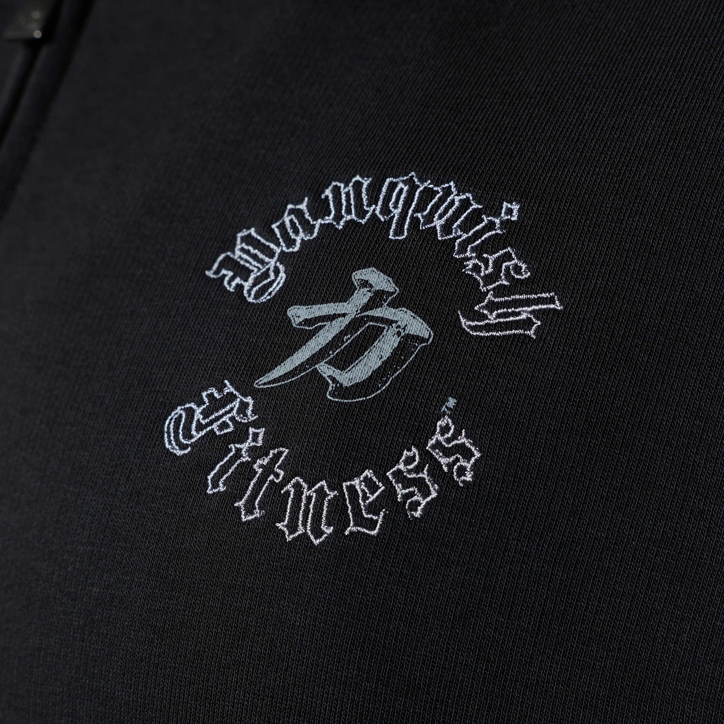 SHINTO GODS SCRIPT BLACK ZIP THROUGH HOODIE - Image 4