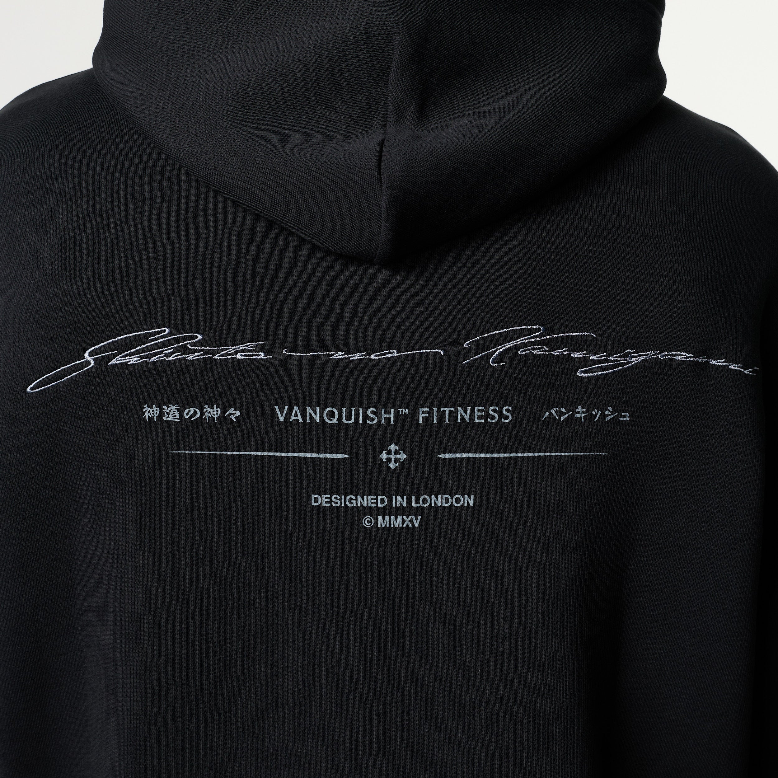 SHINTO GODS SCRIPT BLACK ZIP THROUGH HOODIE - Image 5