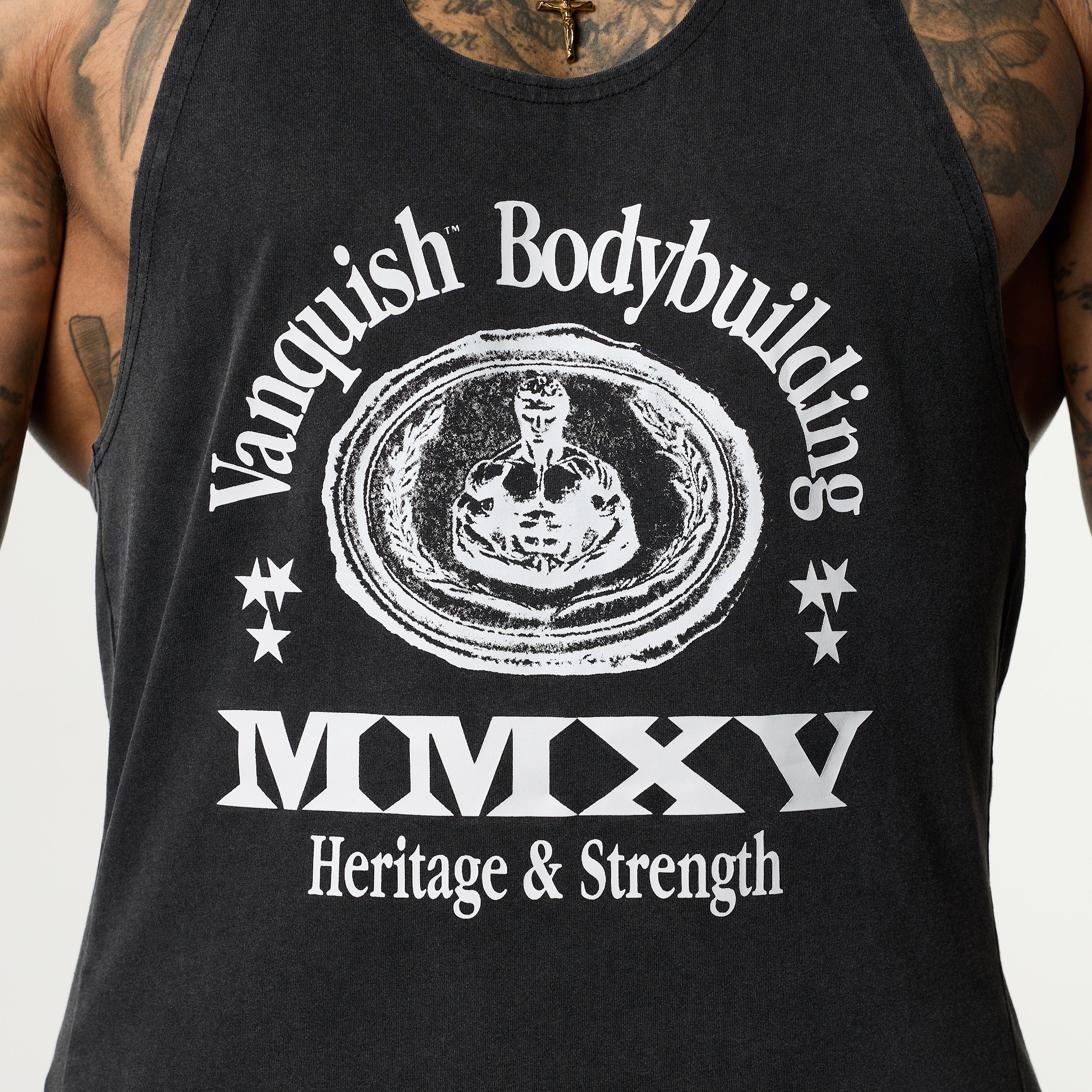 HERITAGE AND STRENGTH BLACK STRINGER VEST - Image 3