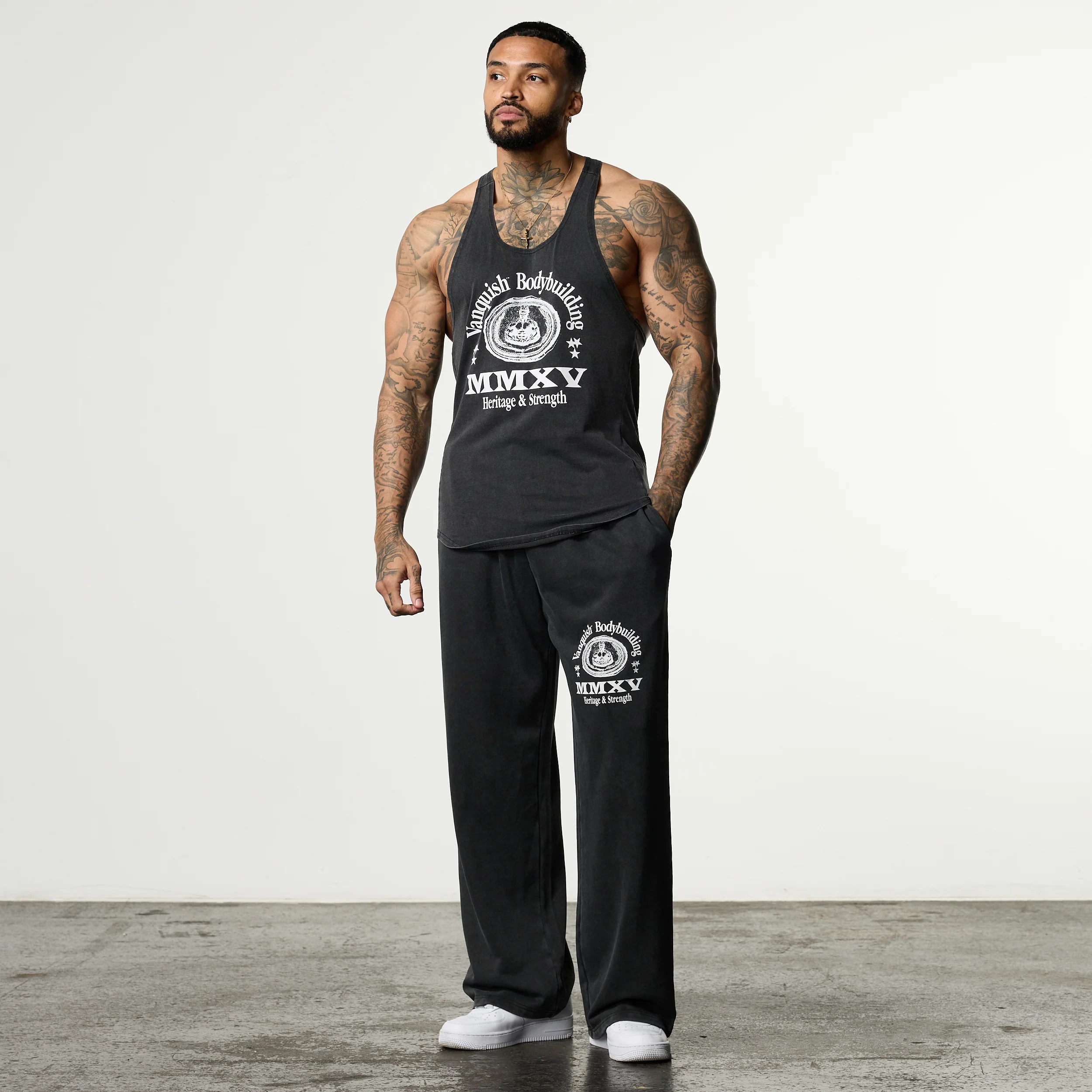 HERITAGE AND STRENGTH BLACK STRINGER VEST - Image 4