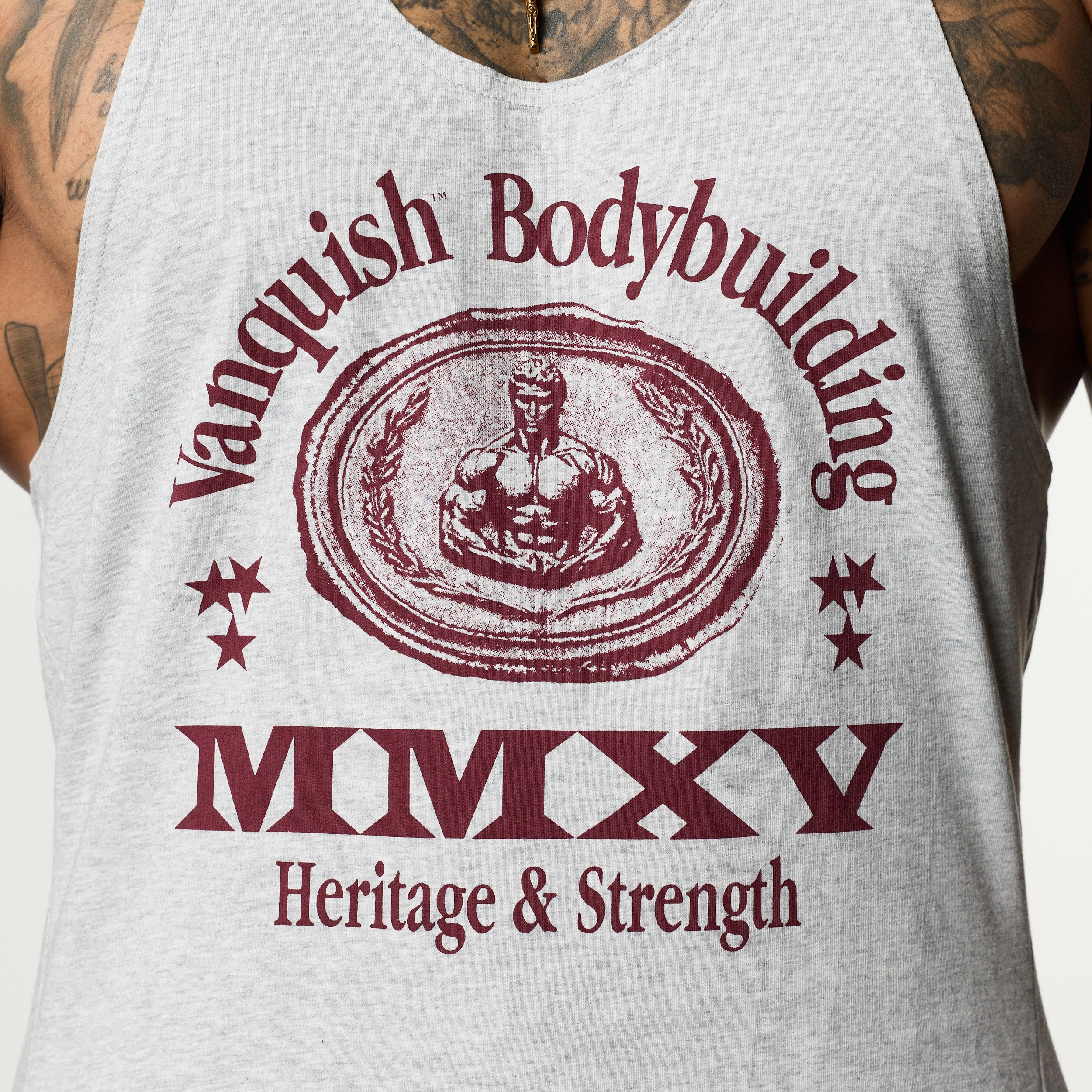 HERITAGE AND STRENGTH GREY STRINGER VEST - Image 3