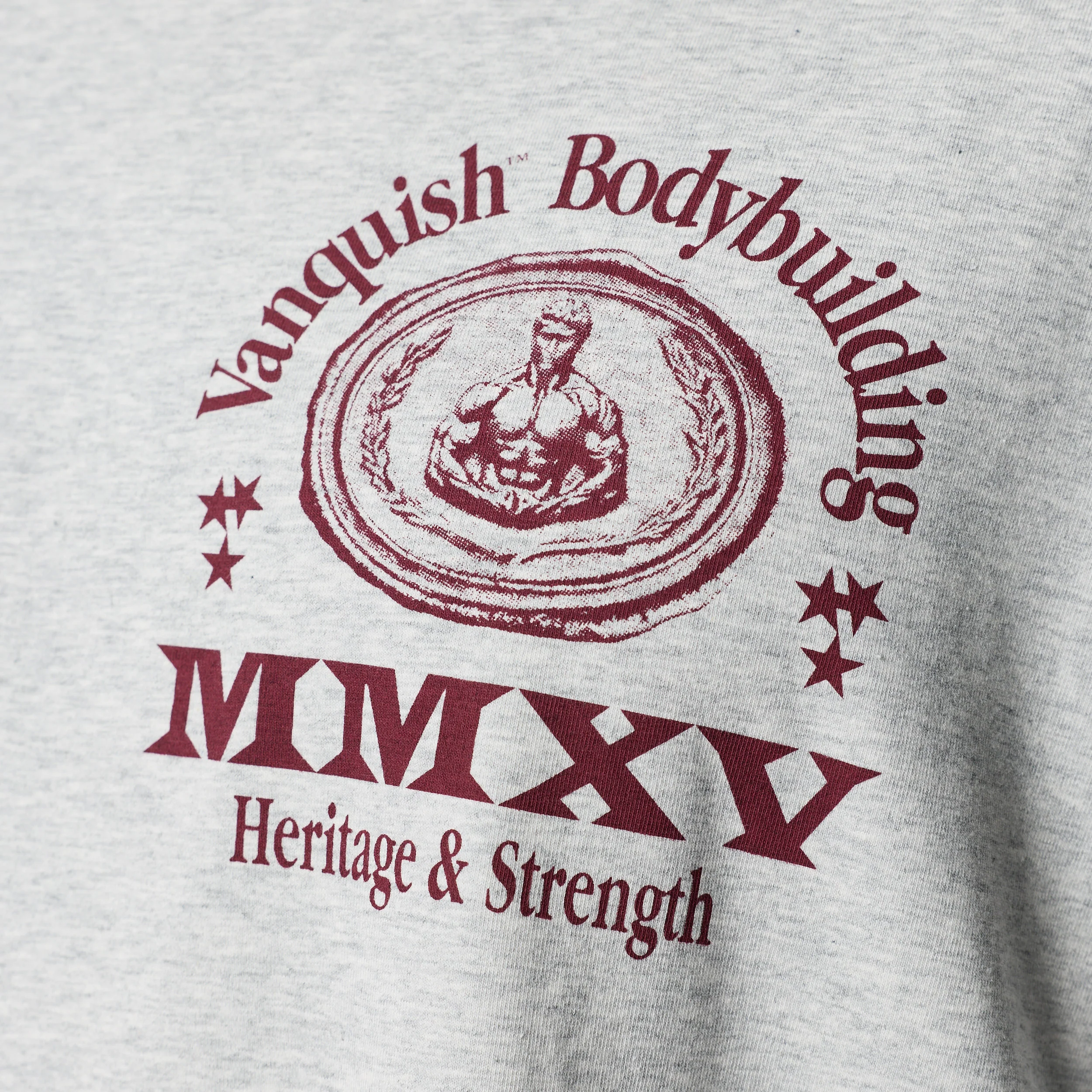 HERITAGE AND STRENGTH GREY BOXY OVERSIZED T SHIRT - Image 3