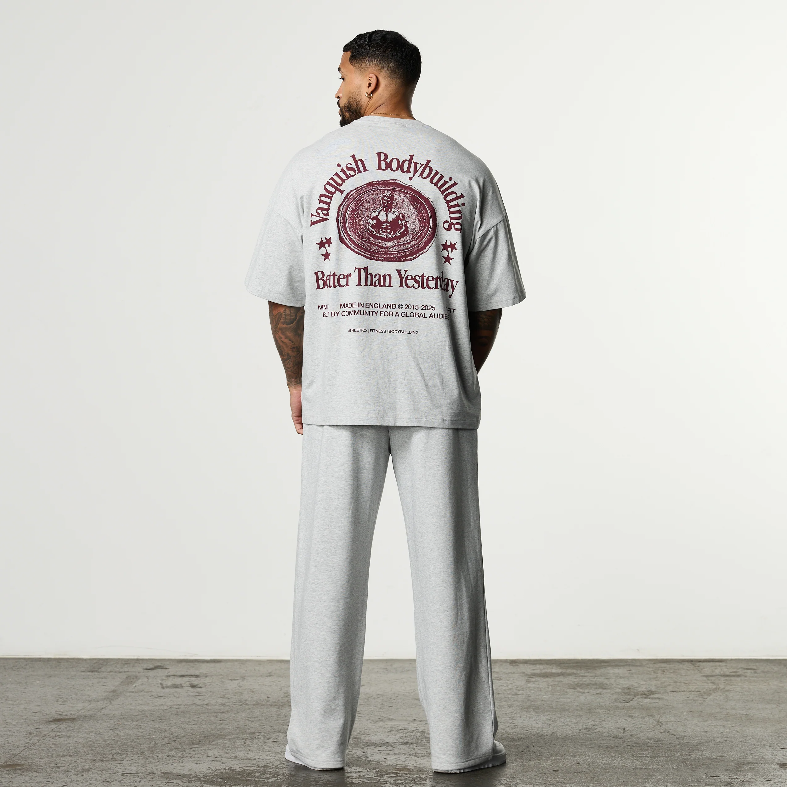 HERITAGE AND STRENGTH GREY BOXY OVERSIZED T SHIRT - Image 5