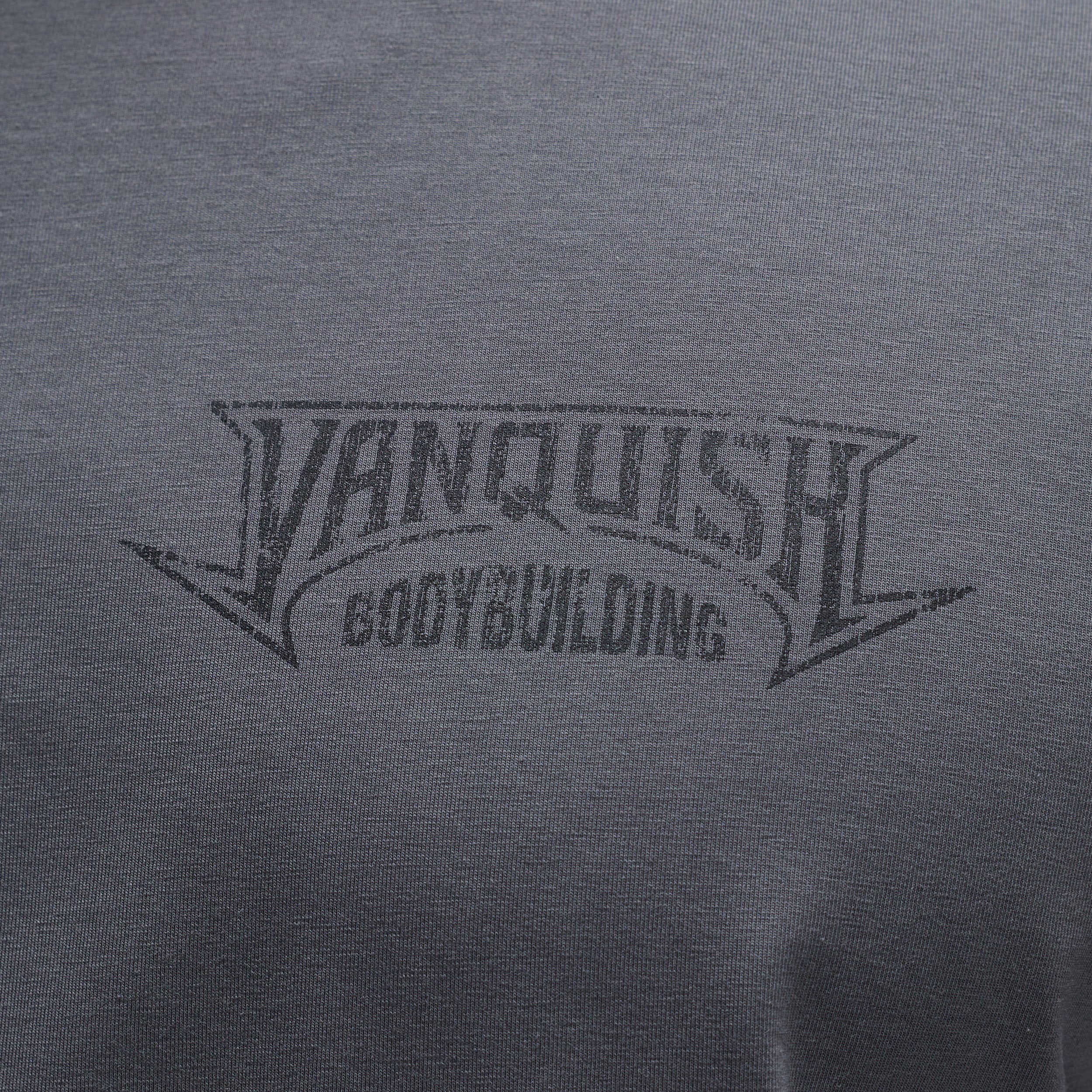 BODYBUILDING EMBLEM CHARCOAL OVERSIZED BOXY T SHIRT - Image 3