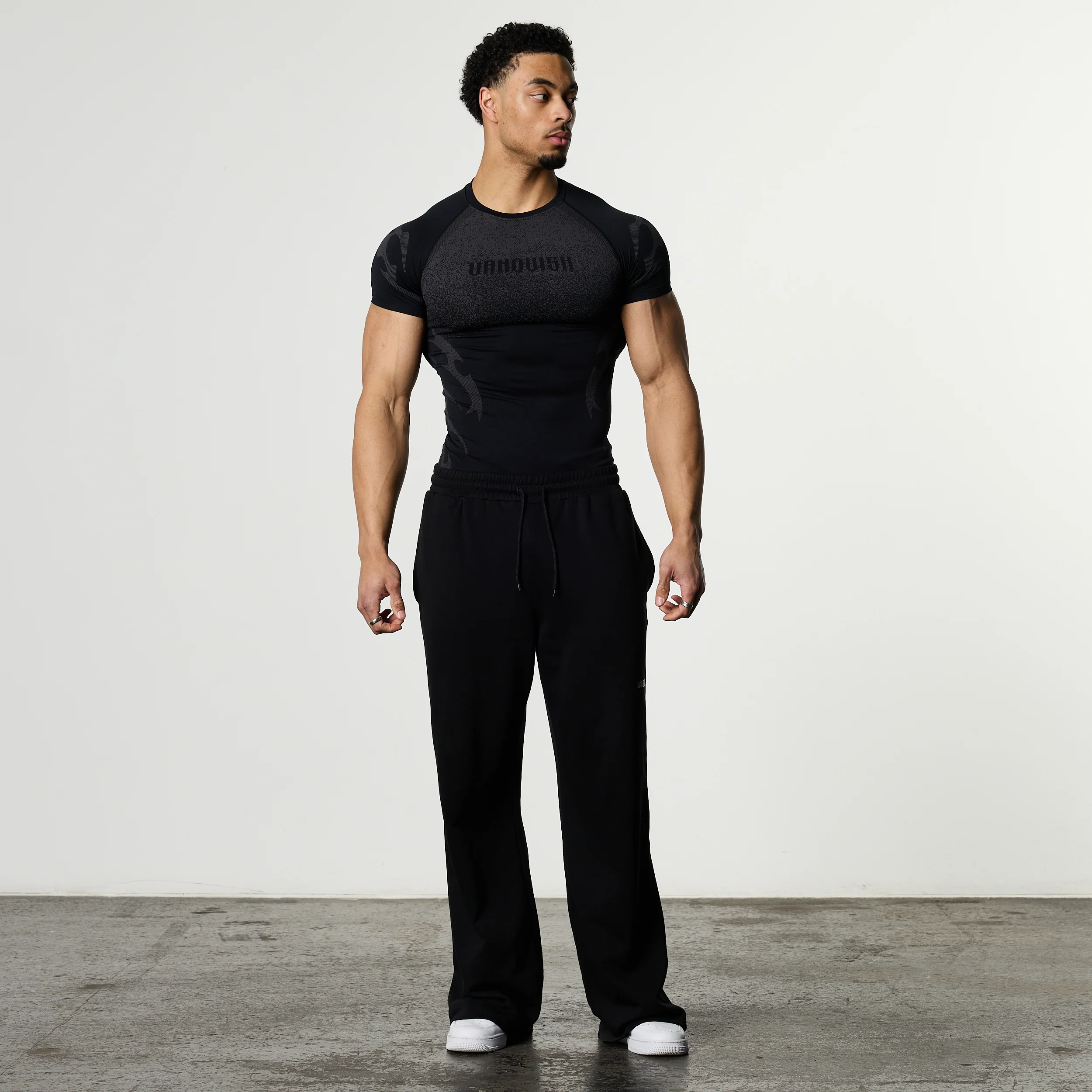 TRIBAL COMPRESSION BLACK SHORT SLEEVE T SHIRT - Image 6
