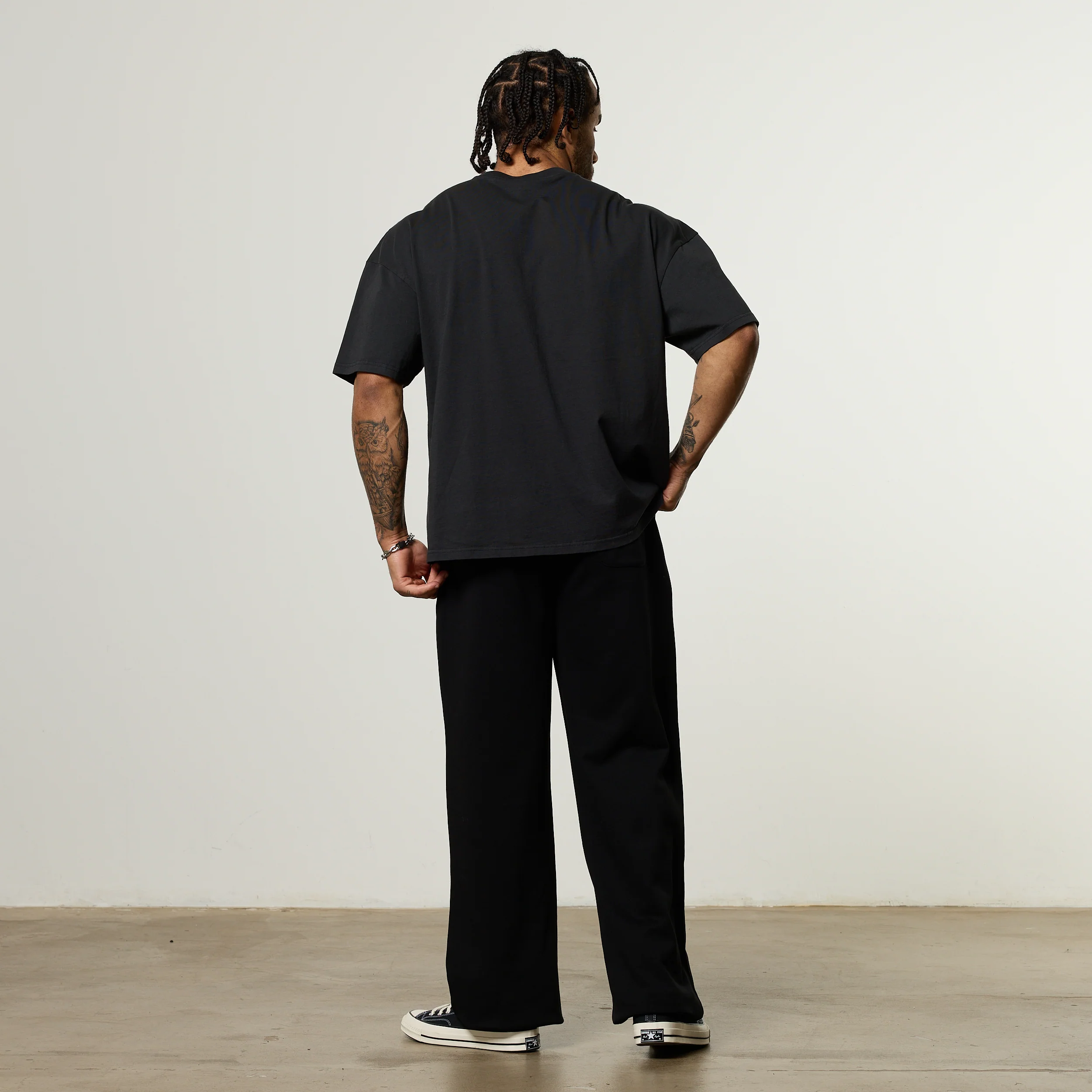 Vanquish Obsidian Black Angel Oversized Boxy T Shirt - Image 5