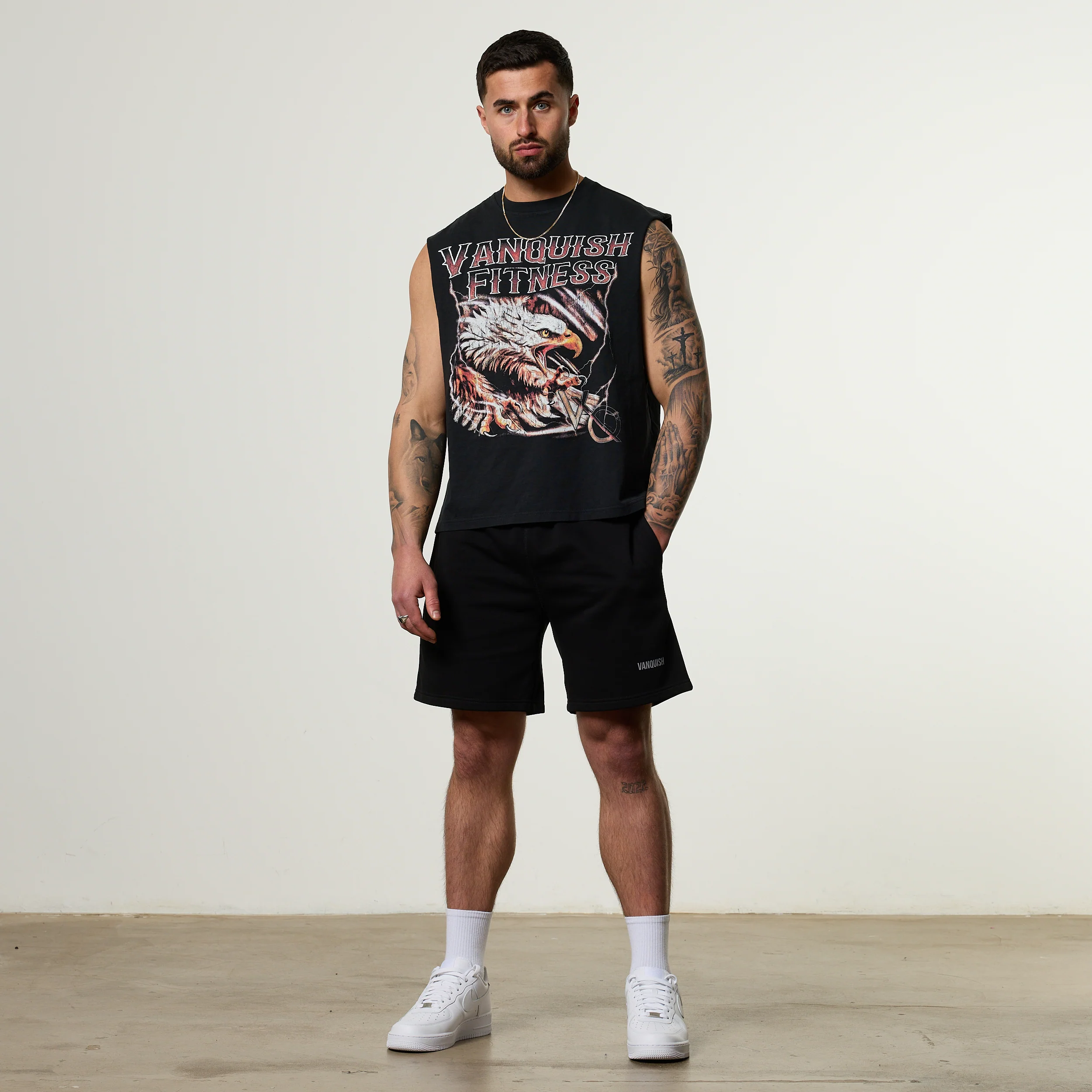 Vanquish Obsidian Black Eagle Sleeveless T Shirt - Image 5