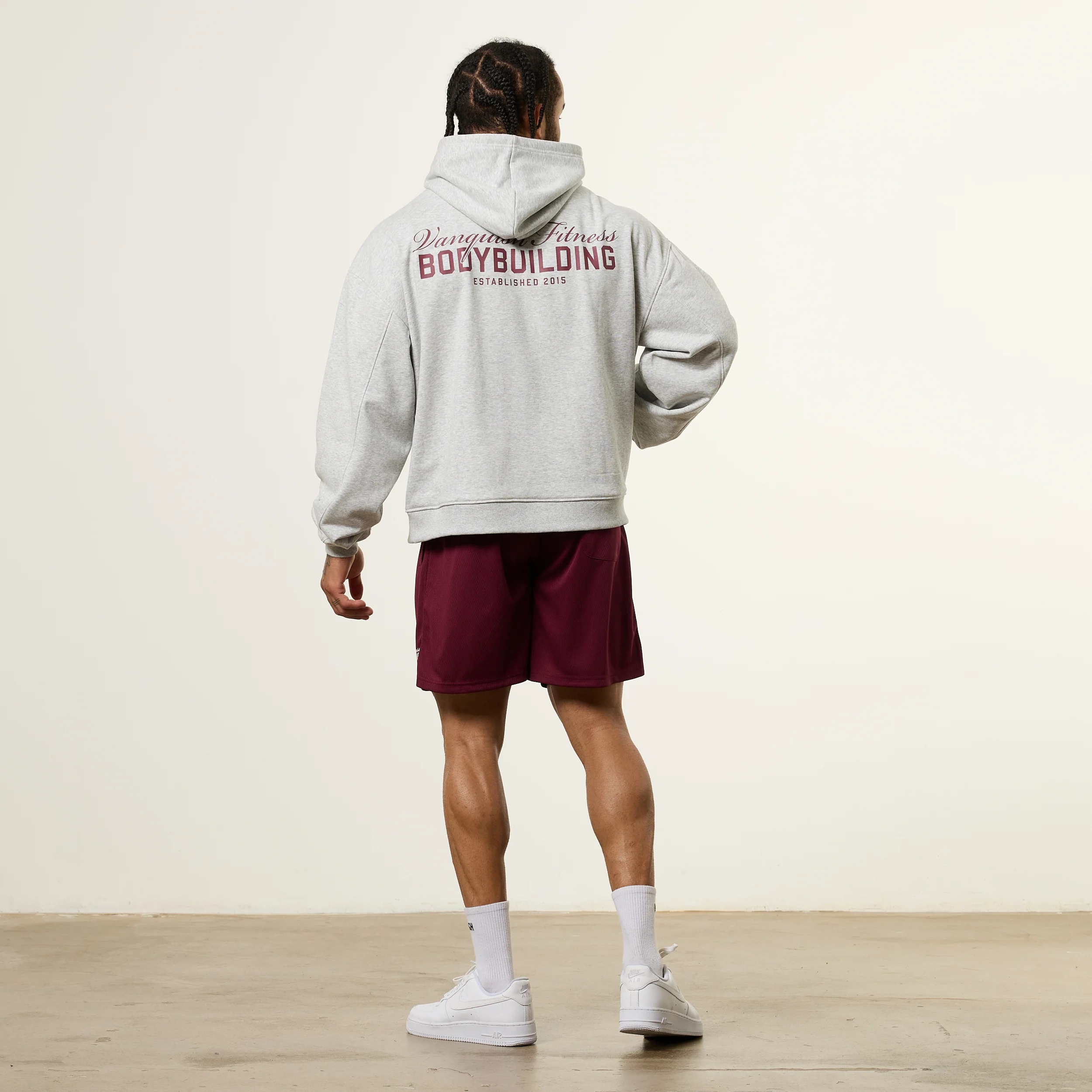 Vanquish Bodybuilding Grey Oversized Boxy Pullover Hoodie - Image 5