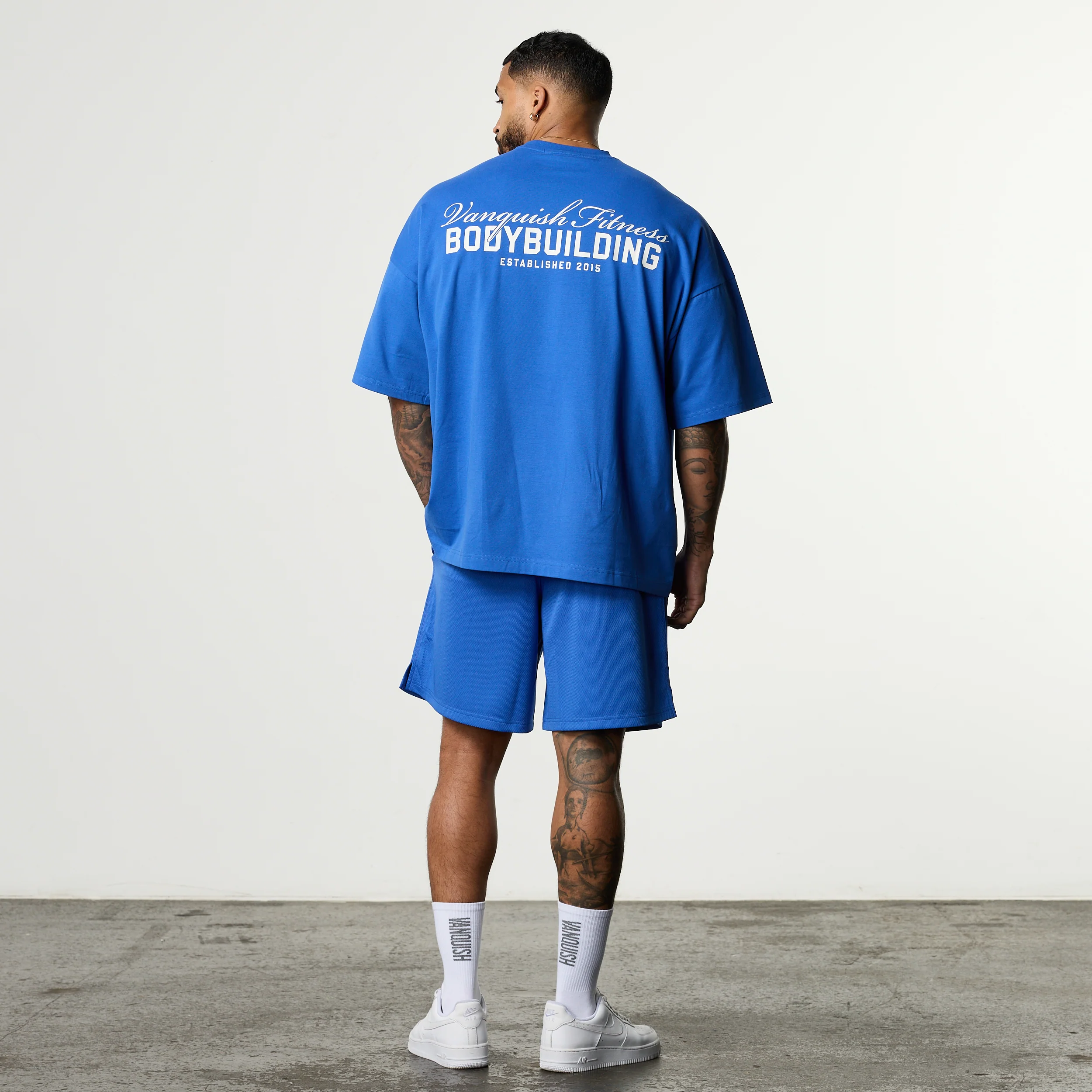 Vanquish Bodybuilding Cobalt Blue Oversized Boxy T Shirt - Image 5