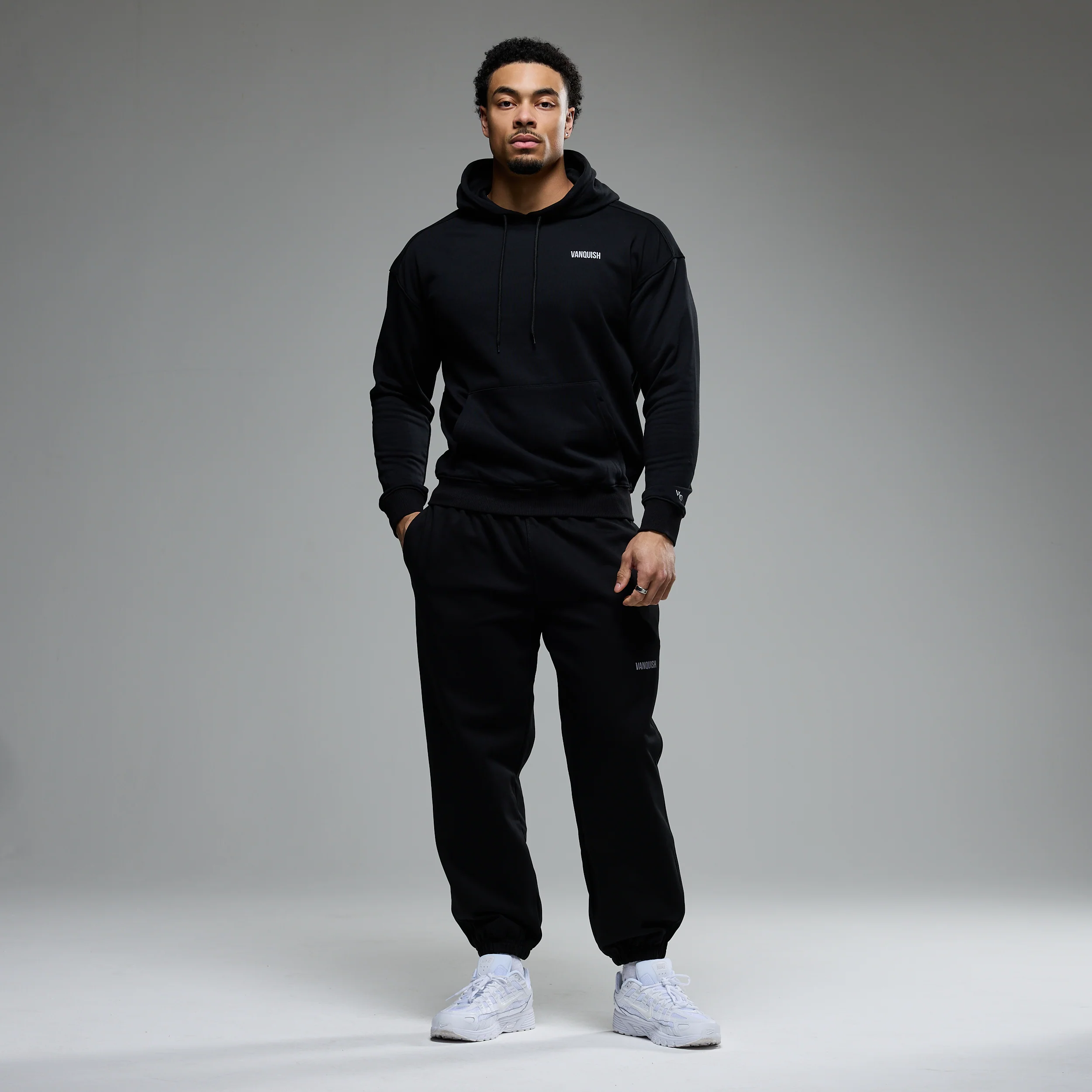 Vanquish Essential Black Oversized Pullover Hoodie - Image 3