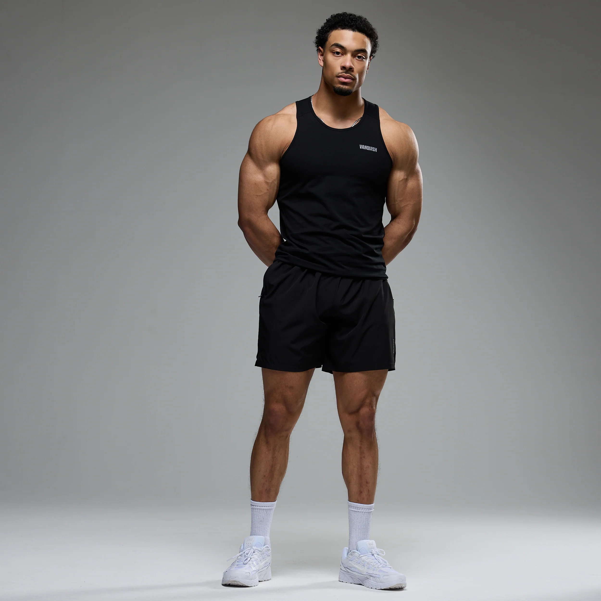 Vanquish Essential Black Regular Fit Tank Top - Image 3