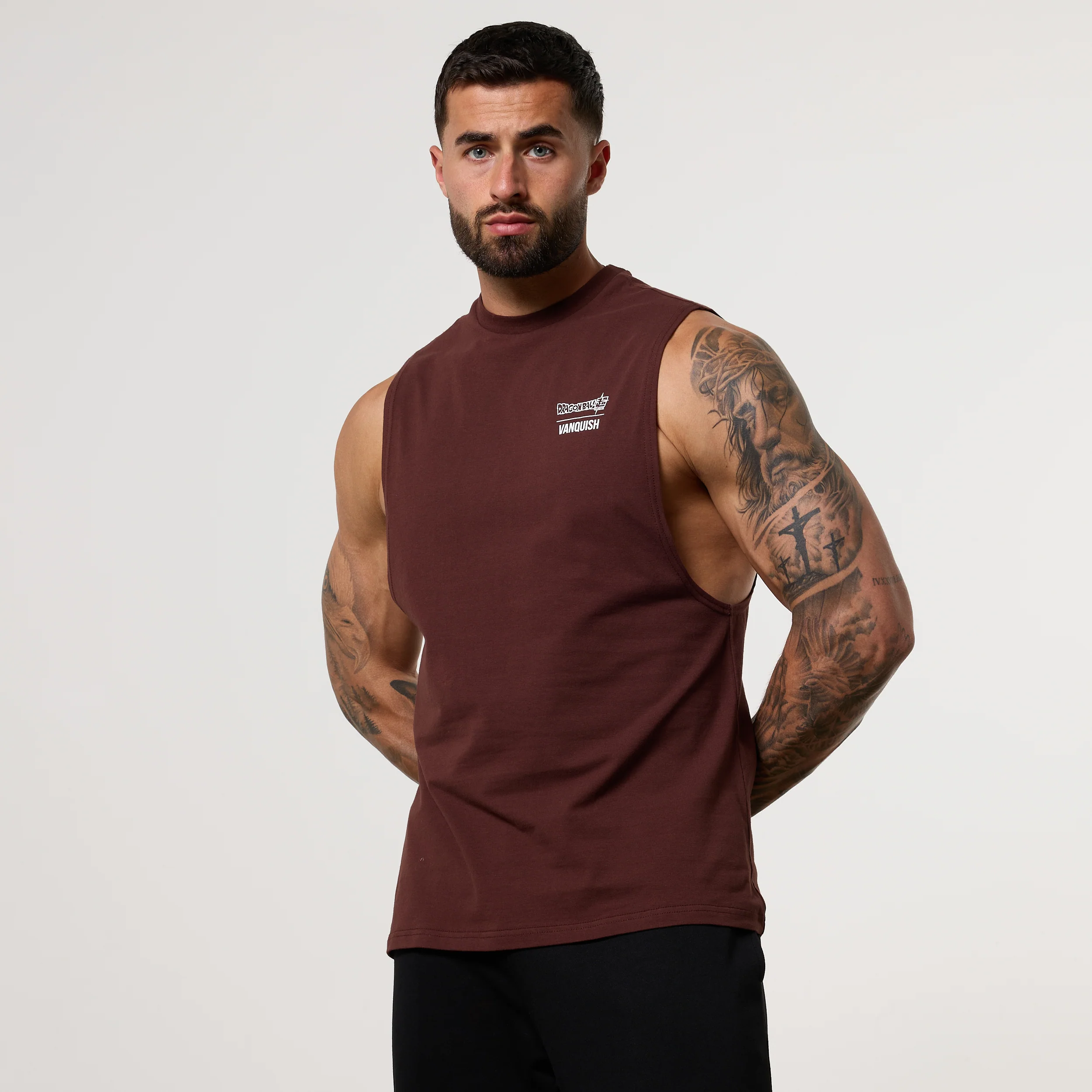 Vanquish DBS Trunks Brown Sleeveless T-Shirt - Image 2