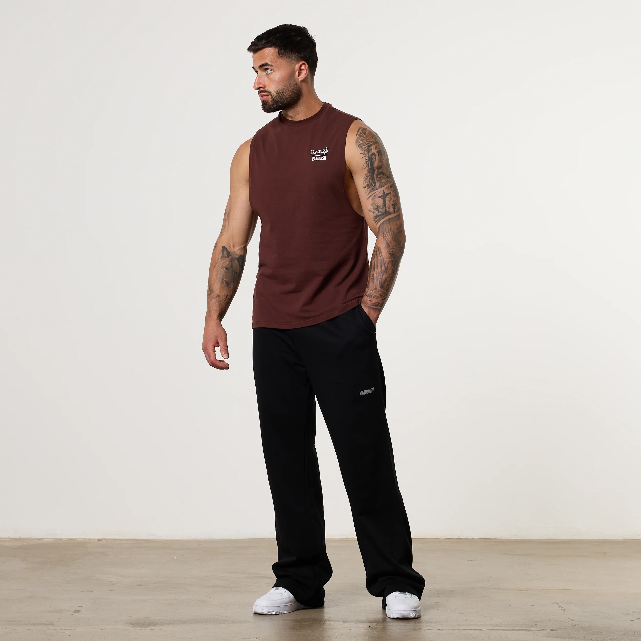 Vanquish DBS Trunks Brown Sleeveless T-Shirt - Image 3