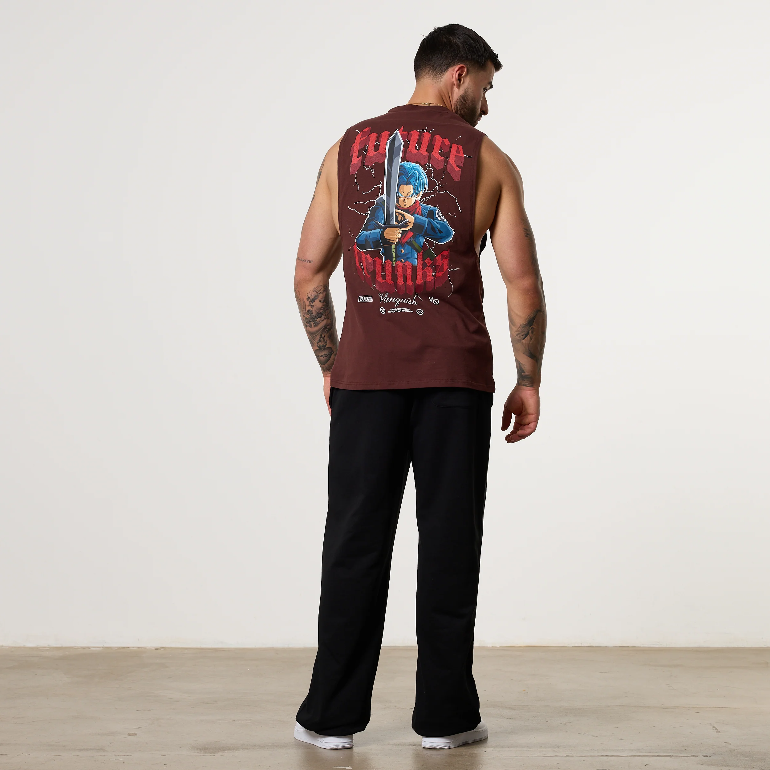 Vanquish DBS Trunks Brown Sleeveless T-Shirt - Image 4