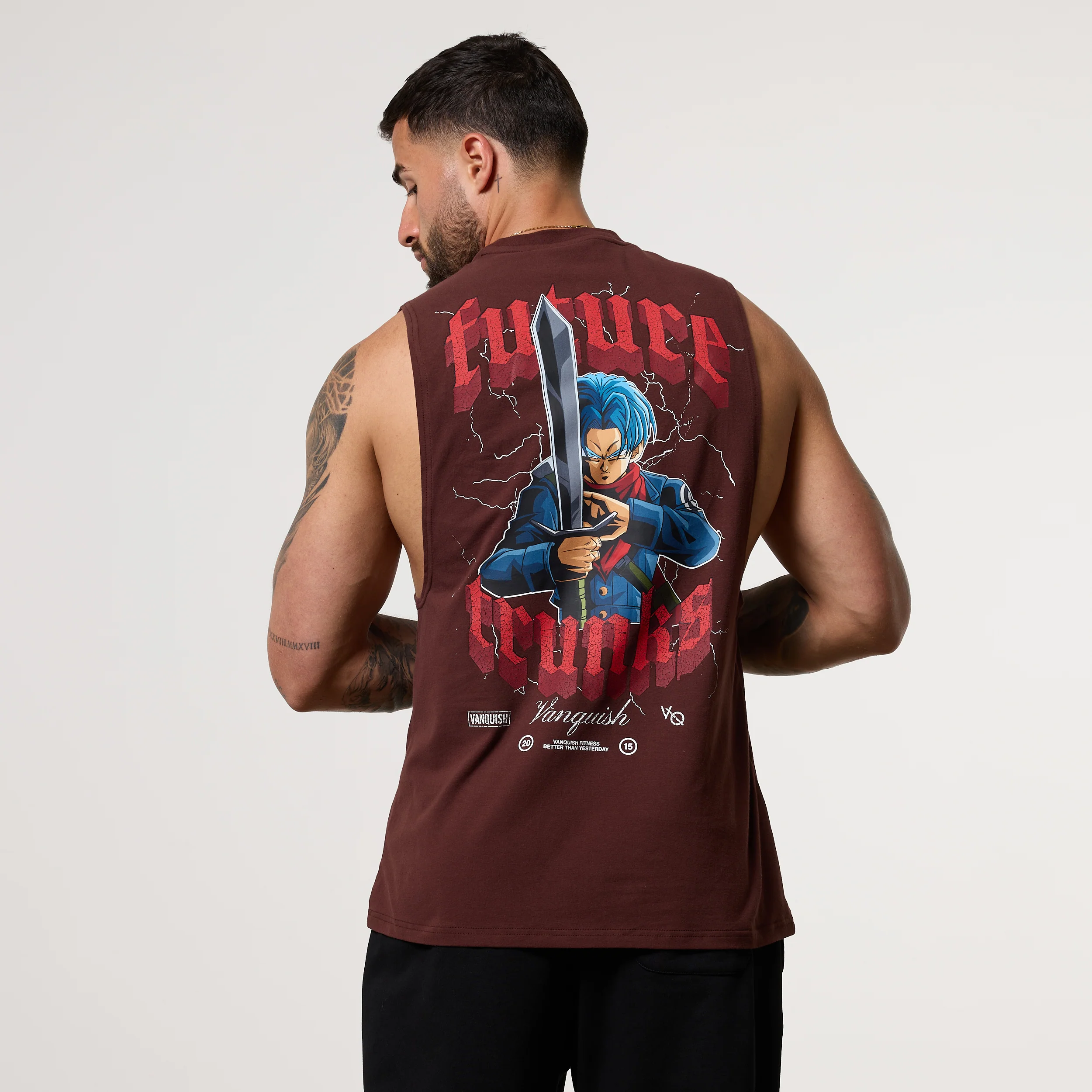 Vanquish DBS Trunks Brown Sleeveless T-Shirt - Image 5