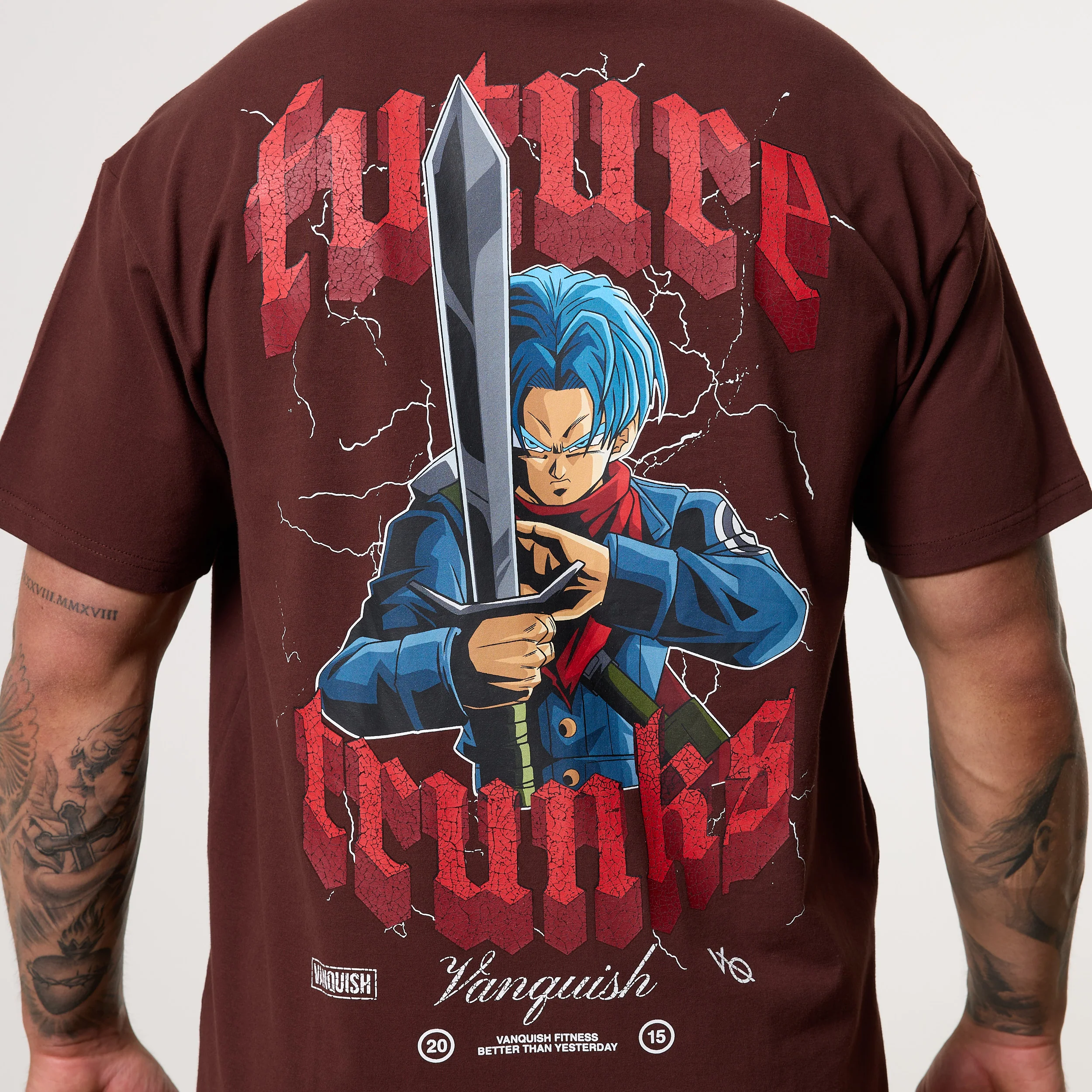 Vanquish DBS Trunks Brown Oversized T-Shirt - Image 3