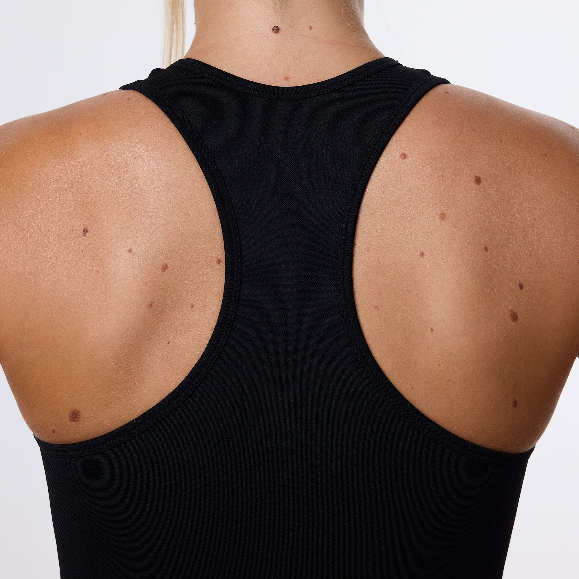 Vanquish Elevate Seamless Black Racer Back Midi Tank Top - Image 5