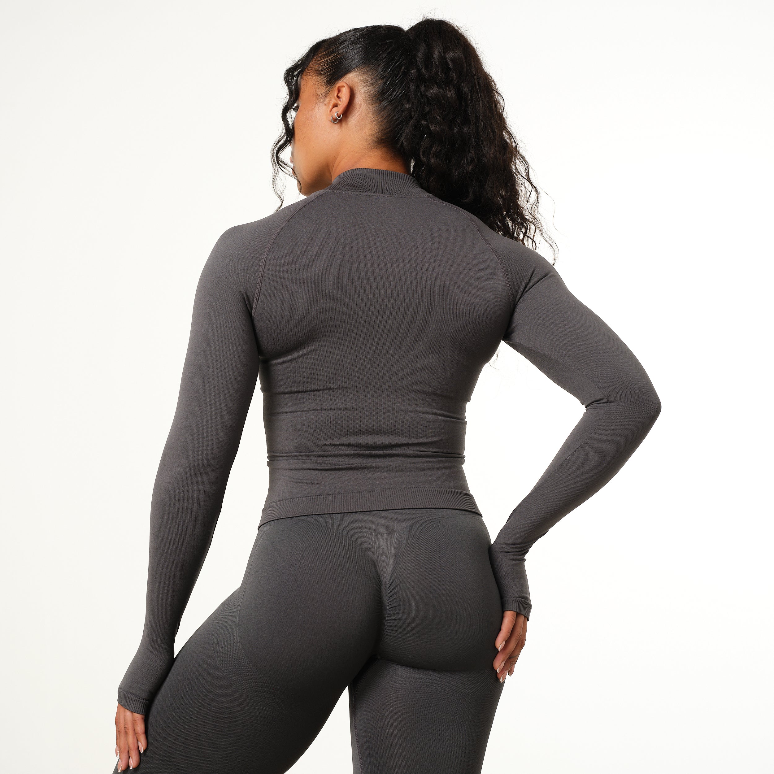 Vanquish Elevate Seamless Charcoal Zip Front Jacket - Image 4