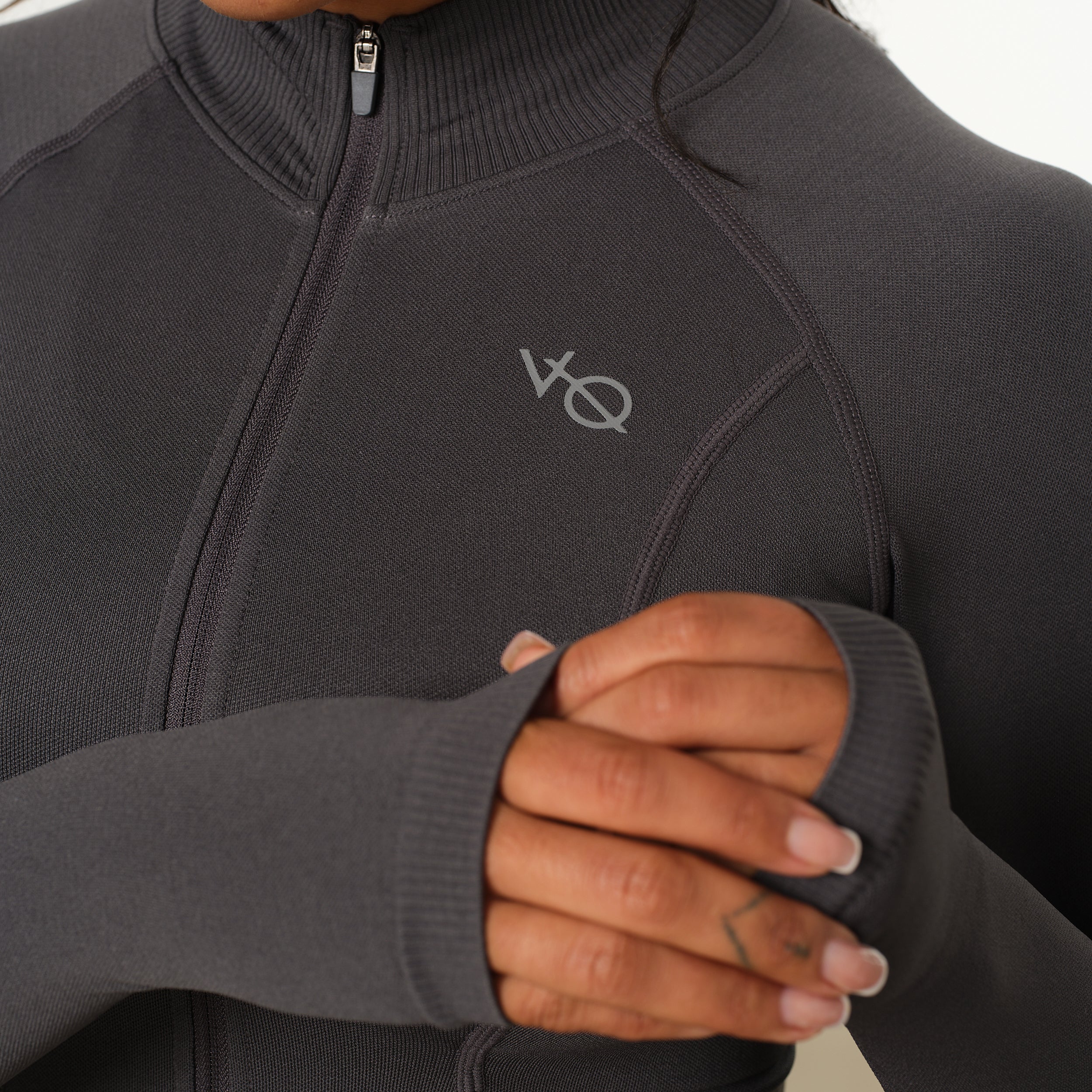 Vanquish Elevate Seamless Charcoal Zip Front Jacket - Image 6