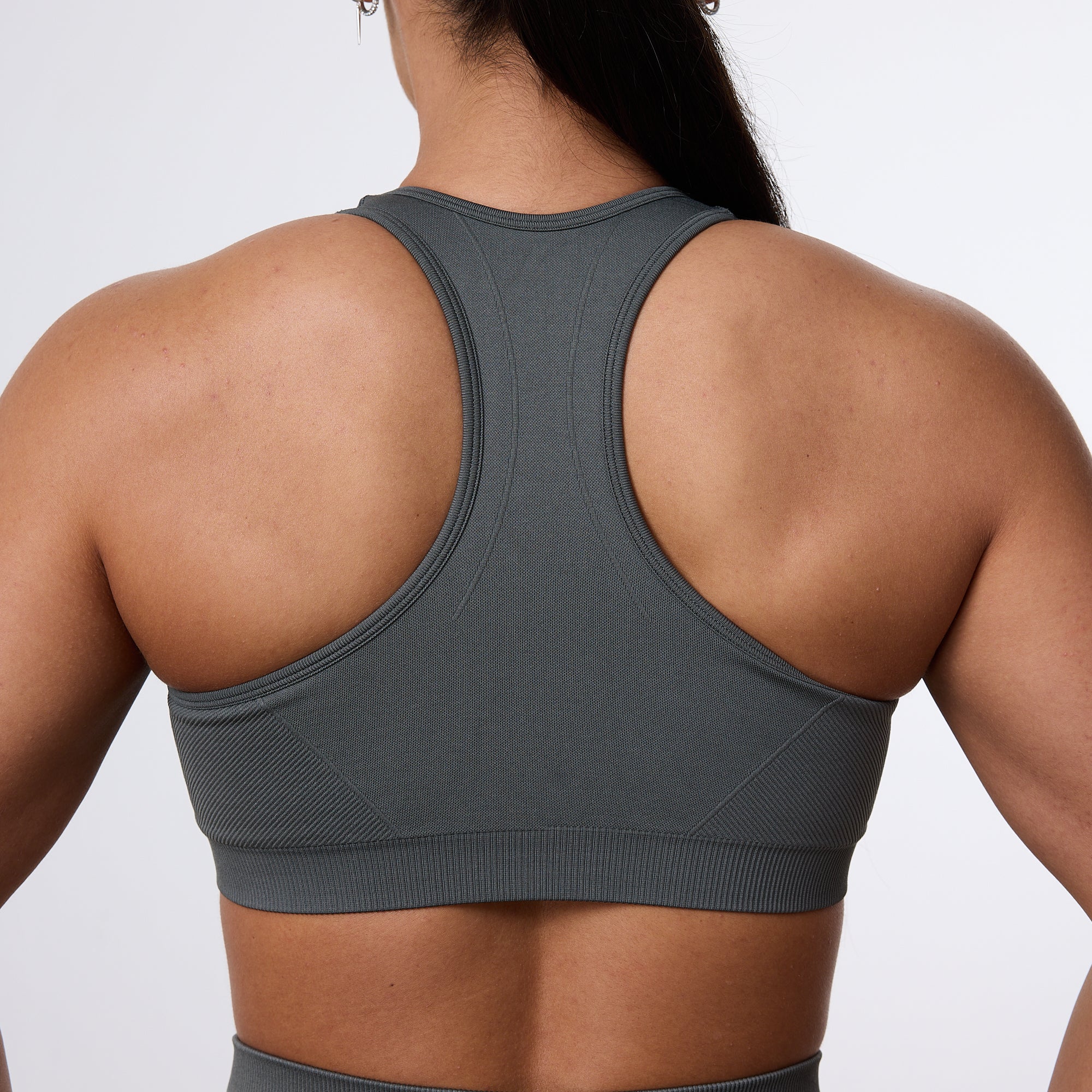 Vanquish Elevate Seamless Dark Olive Support Bra - Image 5