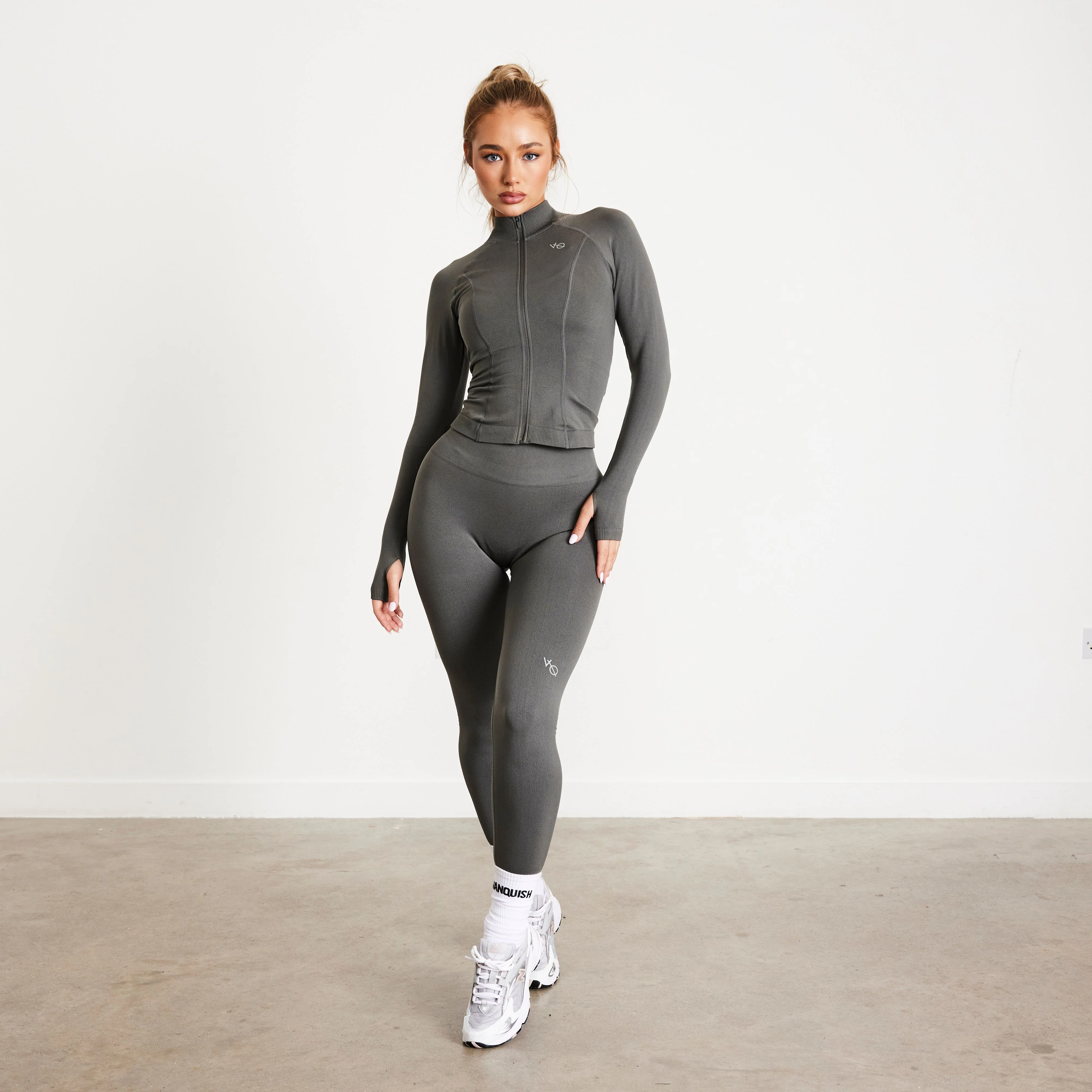 Vanquish Elevate Seamless Dark Olive Zip Front Jacket - Image 4