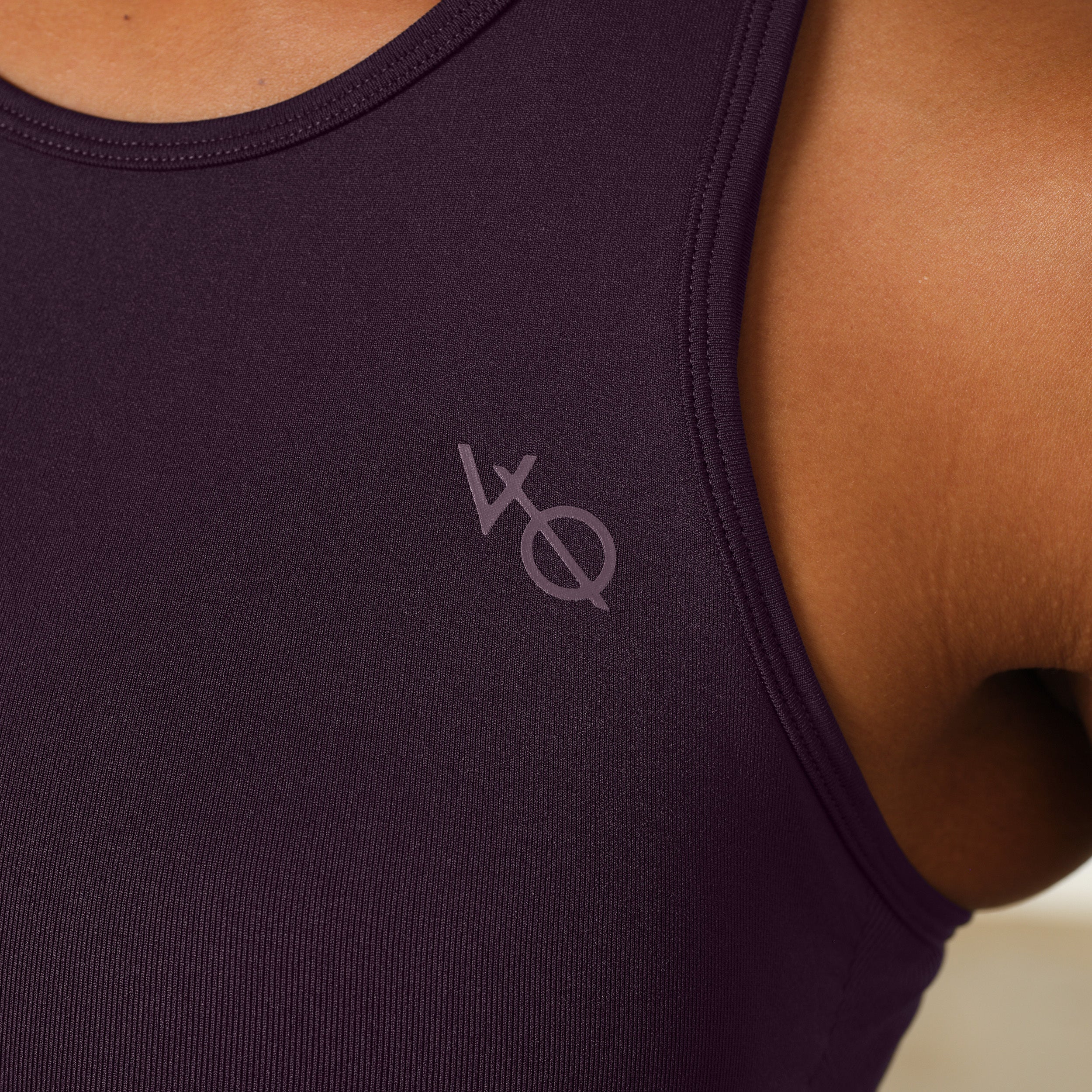 Vanquish Elevate Seamless Plum Racer Back Midi Tank Top - Image 5