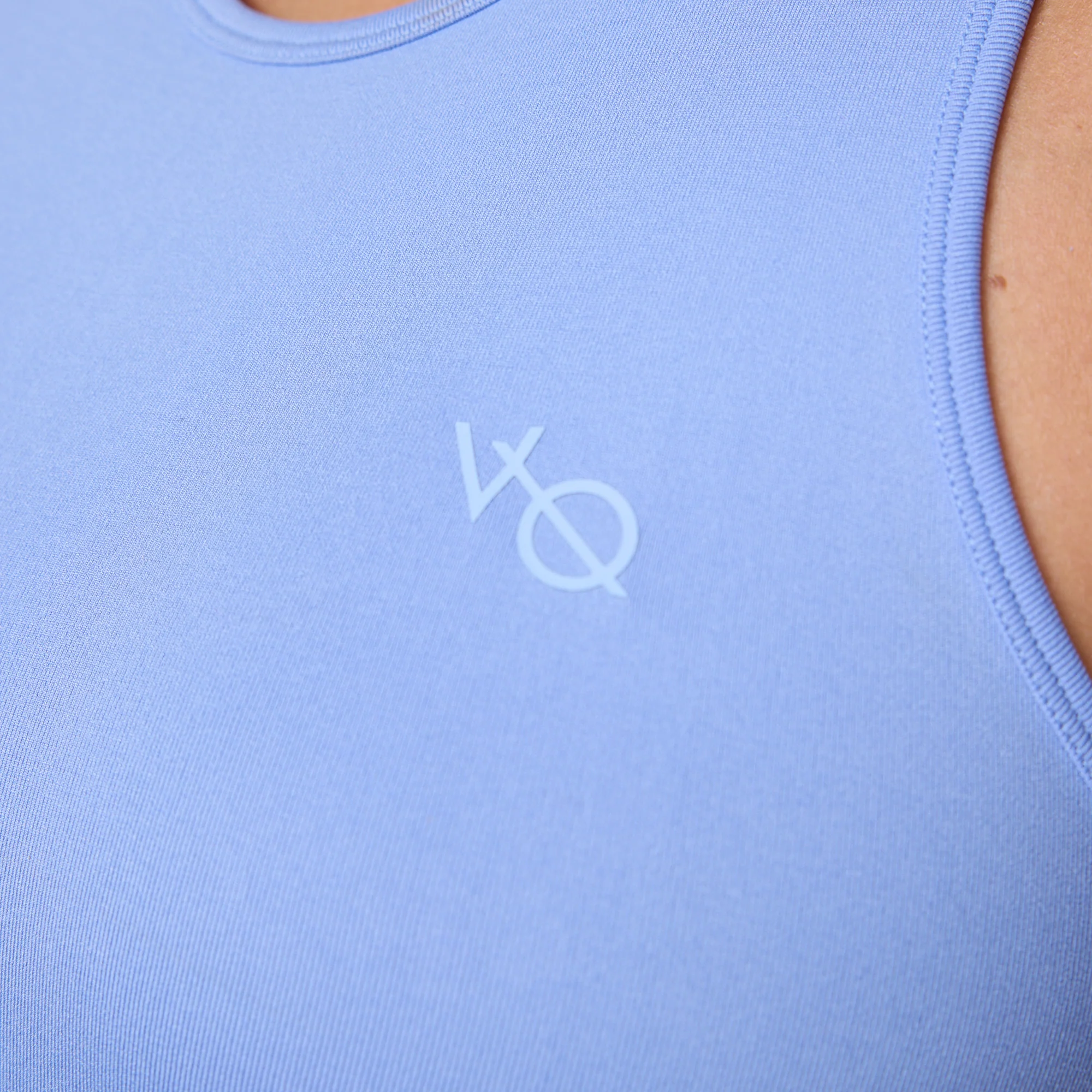 Vanquish Elevate Seamless Sky Blue Racer Back Midi Tank Top - Image 6