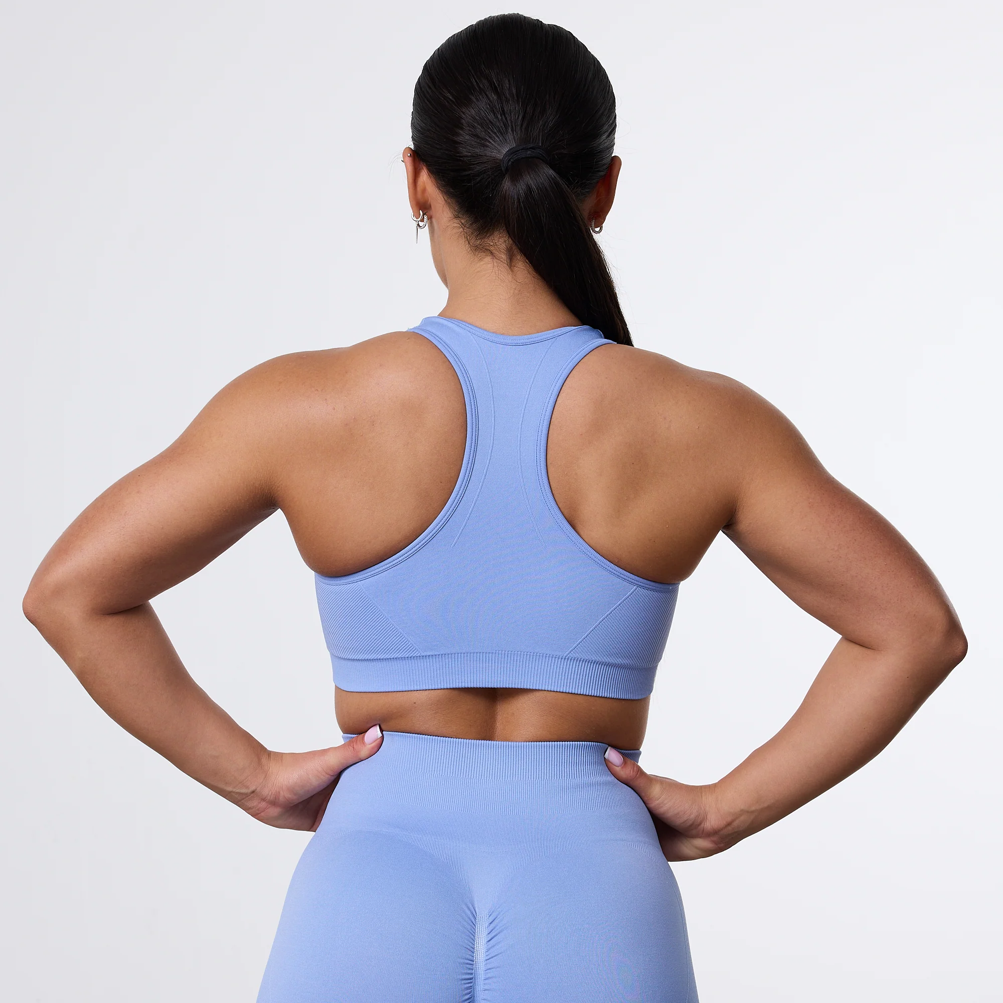 Vanquish Elevate Seamless Sky Blue Support Bra - Image 4