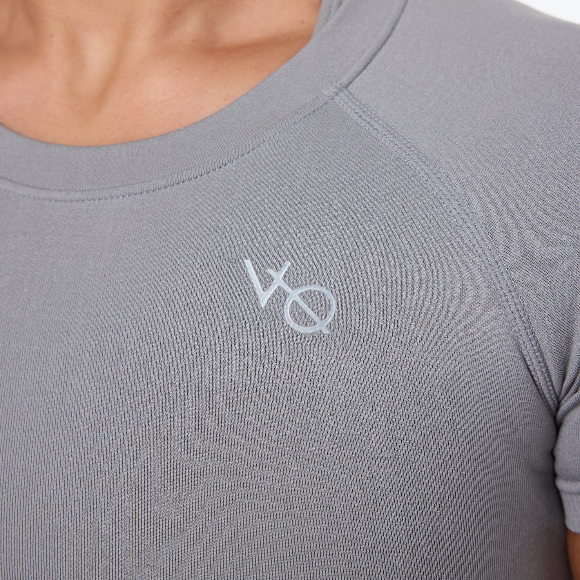 Vanquish Elevate Seamless Smoke Grey Midi Cap Sleeve T Shirt - Image 5