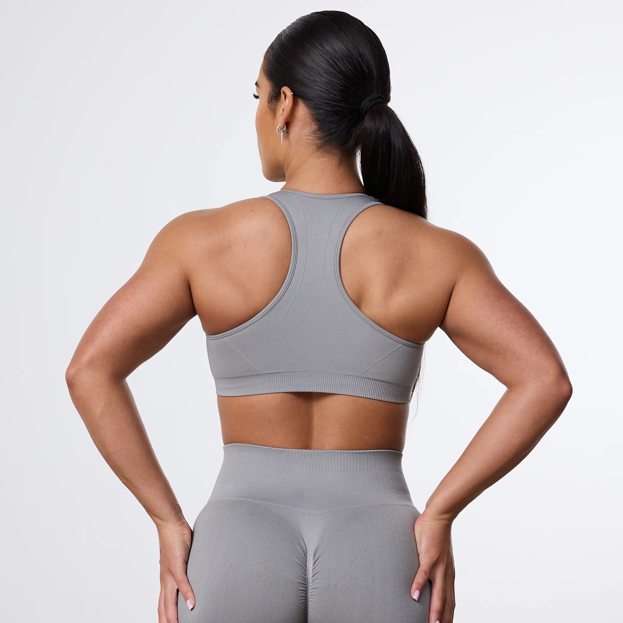 Vanquish Elevate Seamless Smoke Grey Support Bra - Image 4