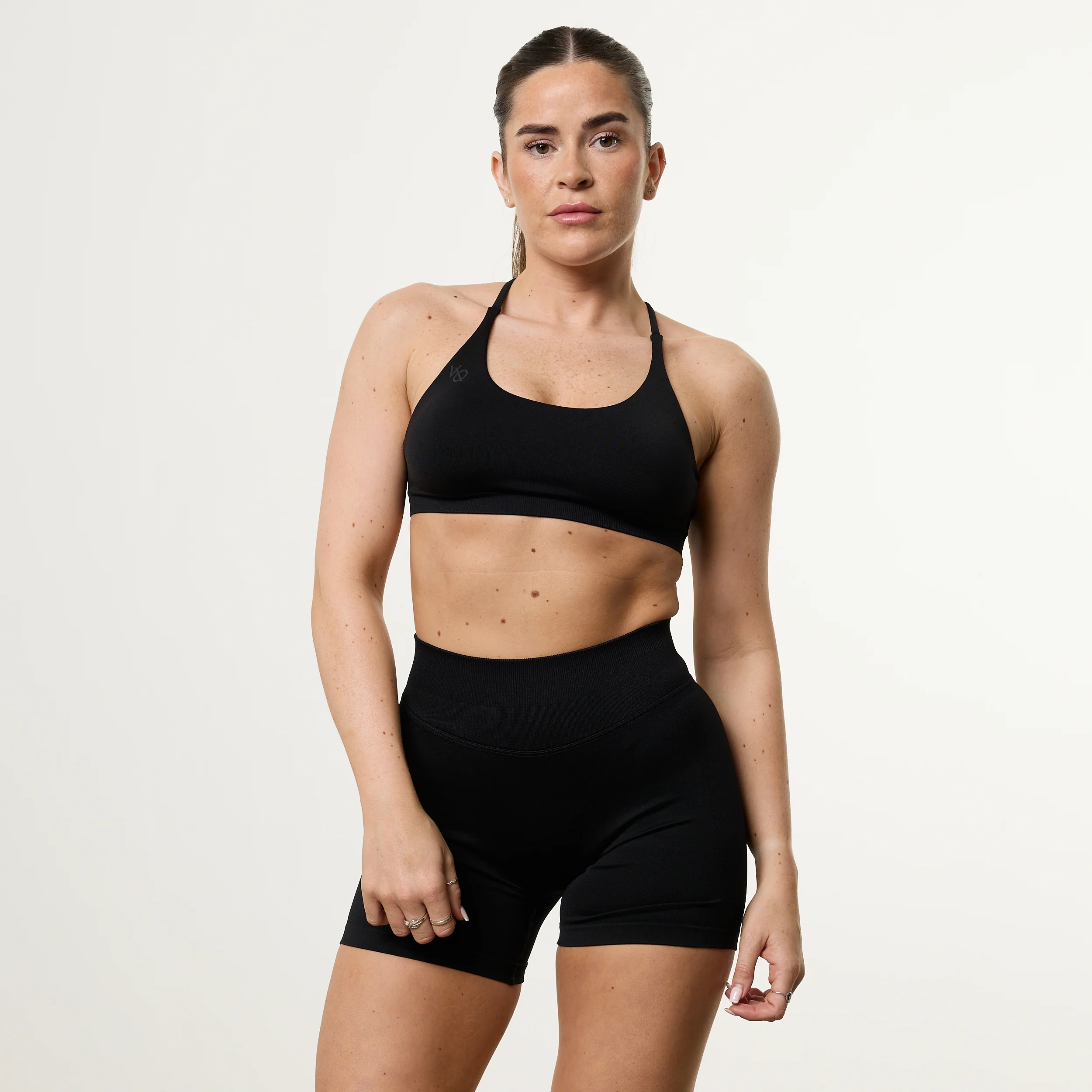 Vanquish Elevate V2 Black Seamless Cross Back Minimal Bra - Image 2