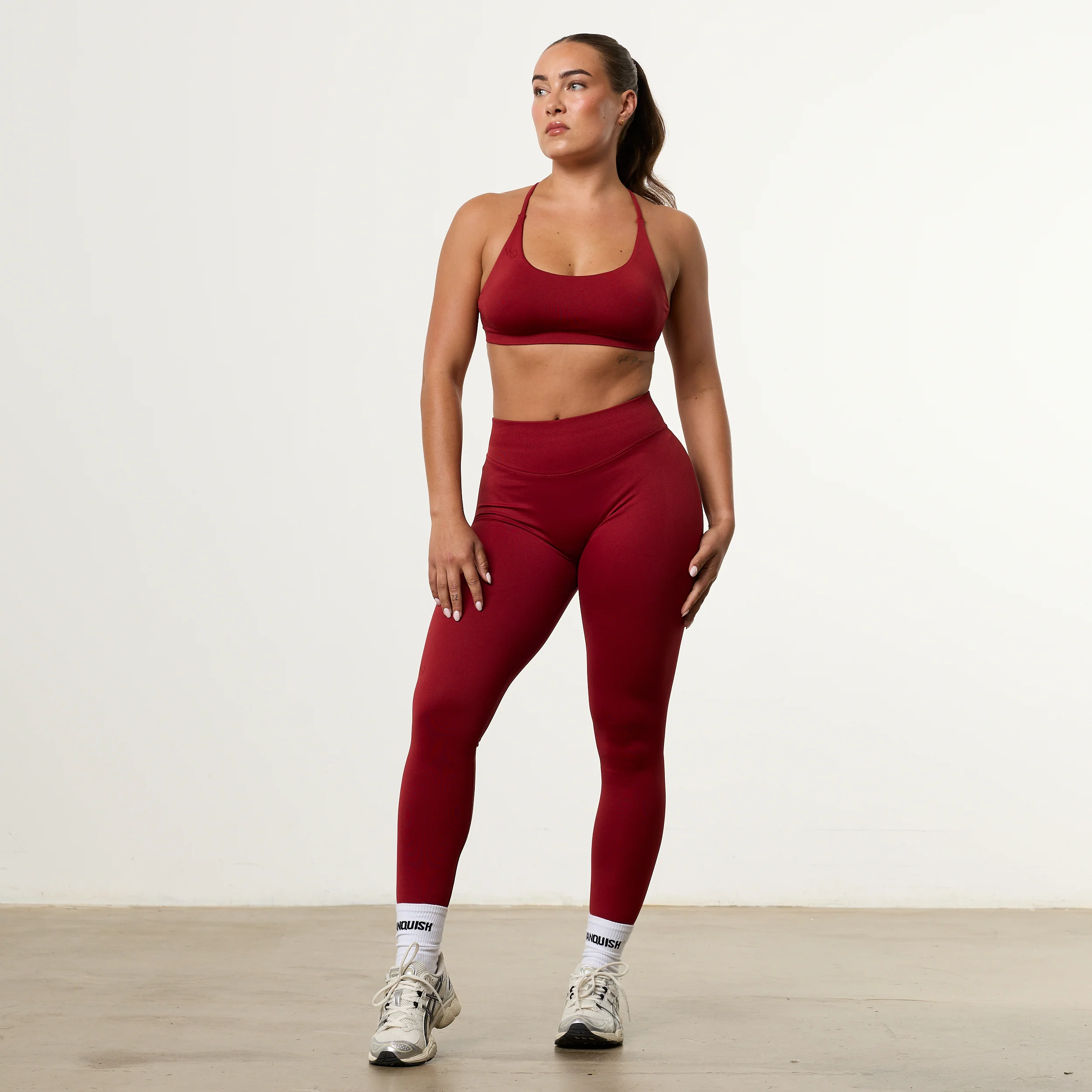 Vanquish Elevate V2 Petite Seamless Scarlet Red Scrunch Leggings - Image 3