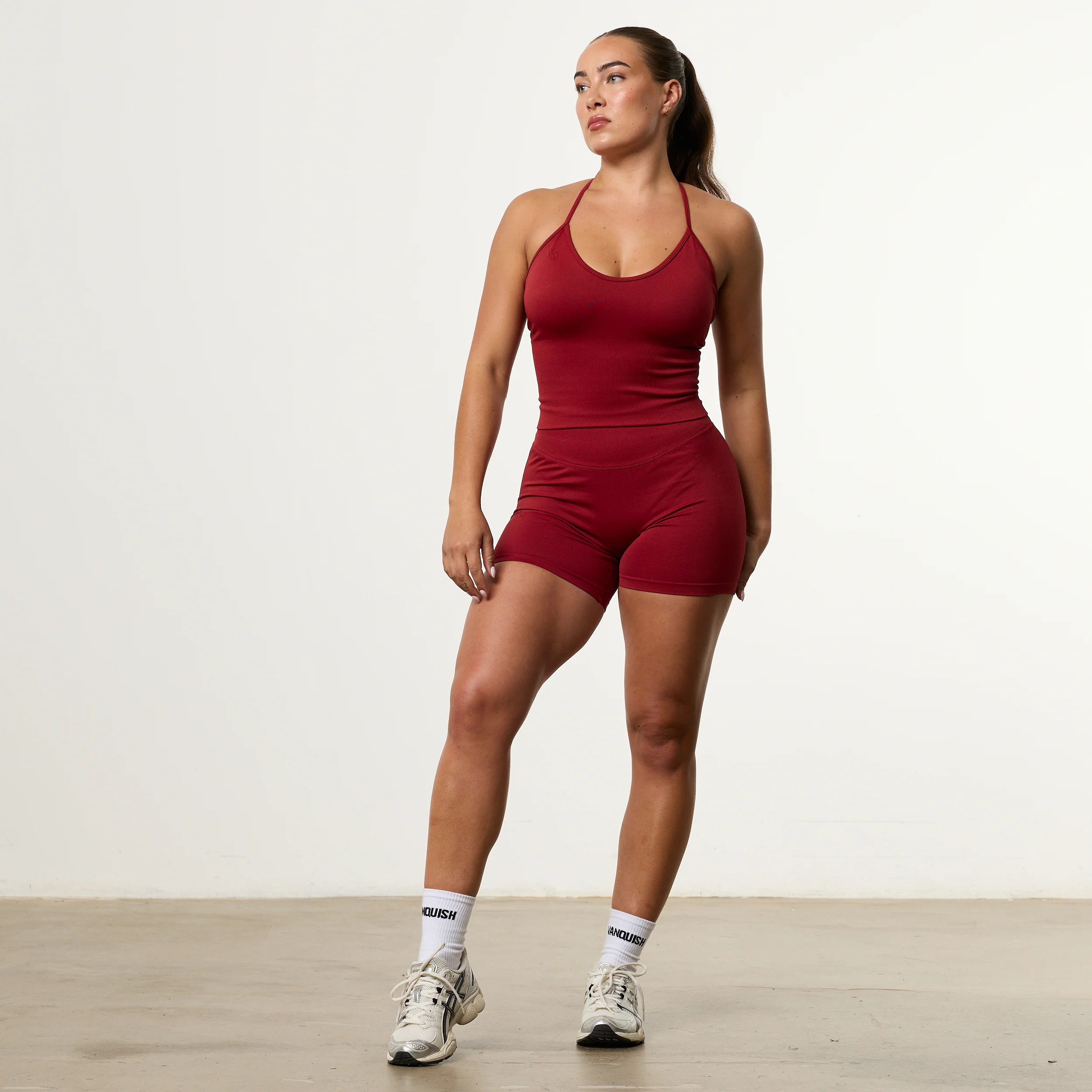 Vanquish Elevate V2 Scarlet Red Seamless T Strap Top - Image 3