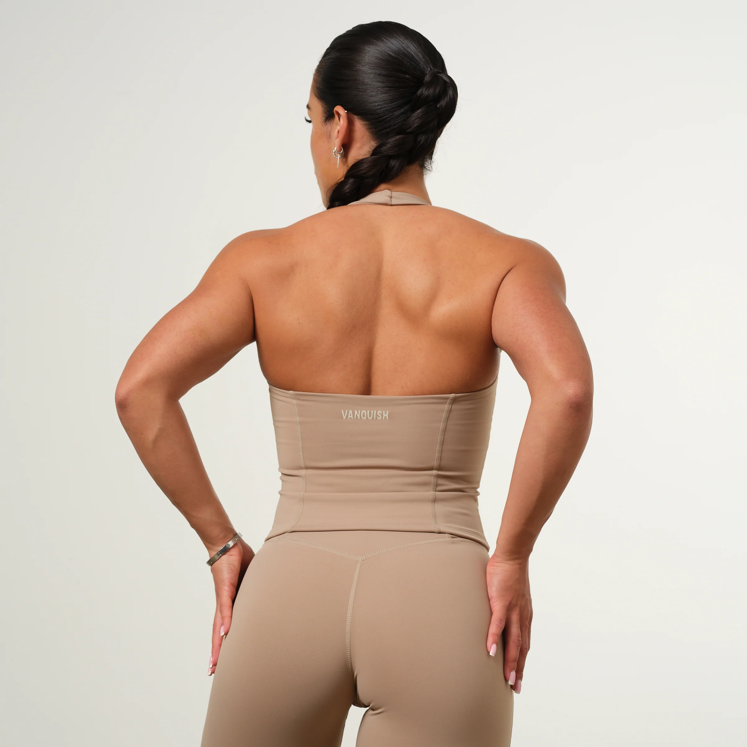 VANQUISH ENHANCE LATTE HALTER NECK TOP - Image 4