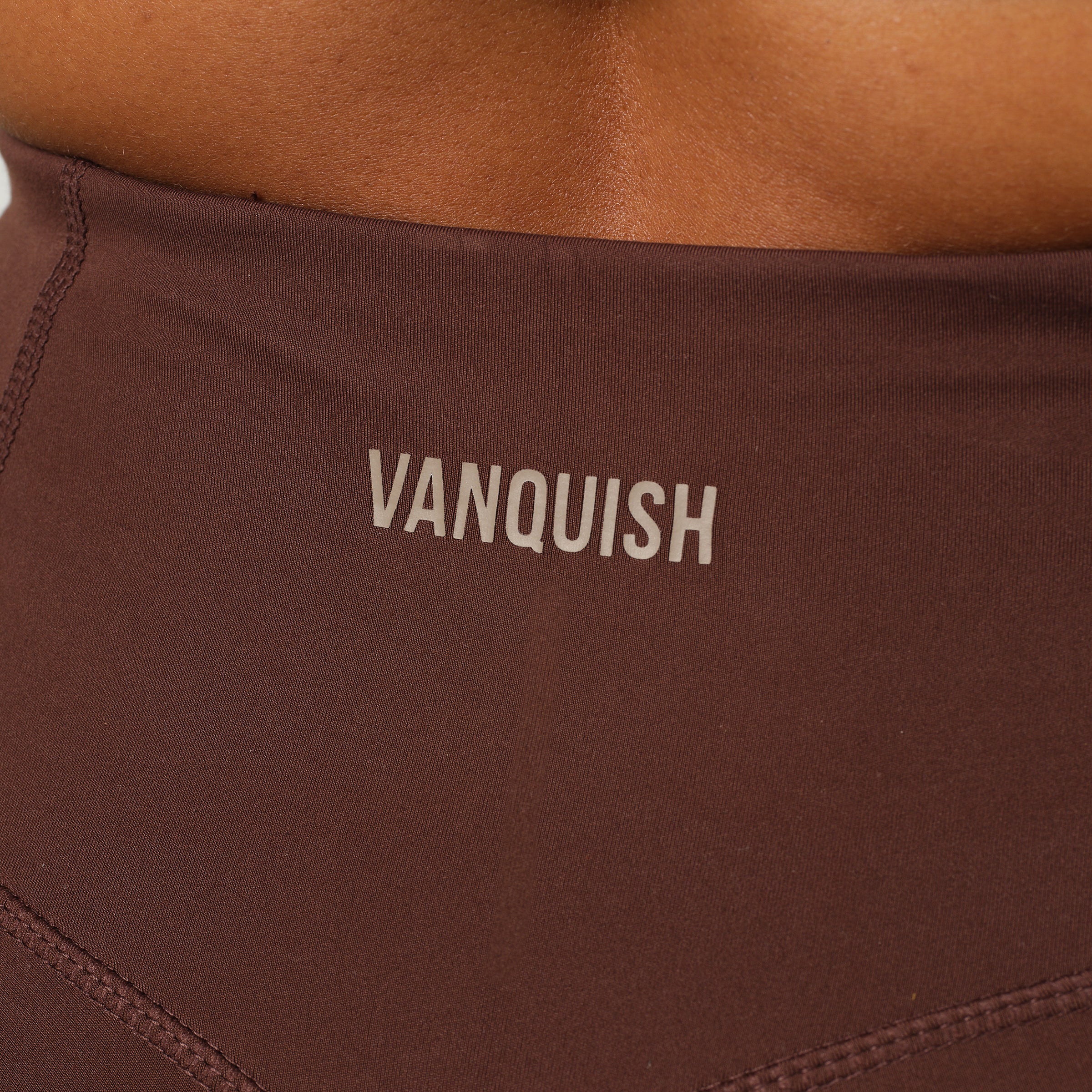 VANQUISH ENHANCE COFFEE BROWN HIGH-WAIST SHORTS - Image 4