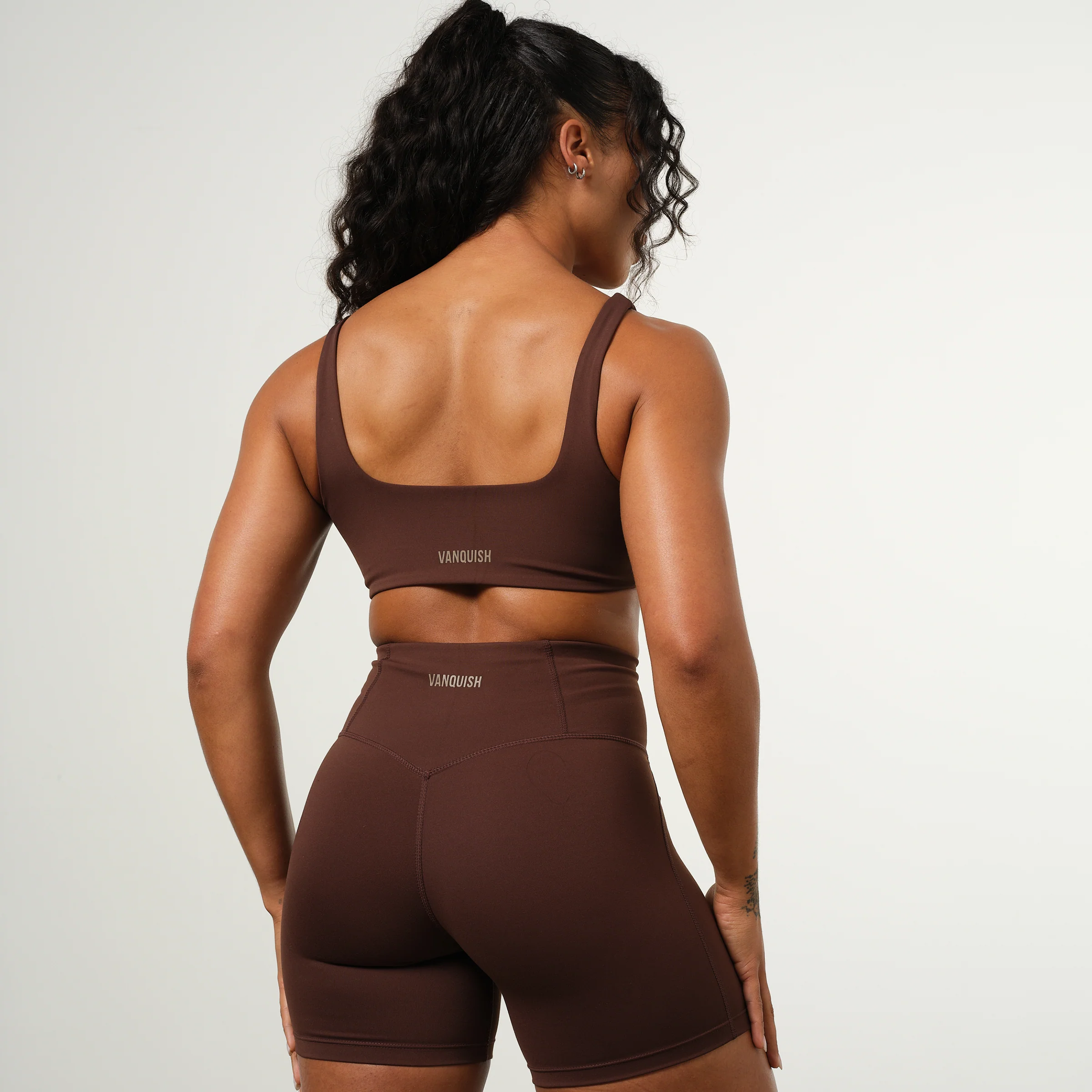 VANQUISH ENHANCE COFFEE BROWN TWIST FRONT BRA - Image 4