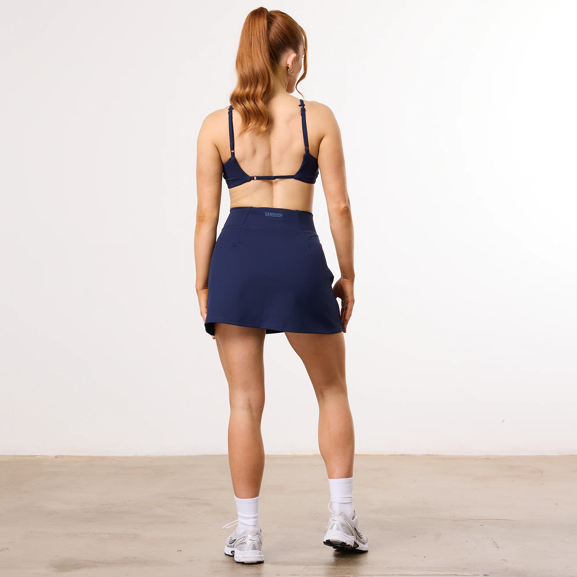 Vanquish Enhance Navy Blue Minimal Open Back Bra - Image 2