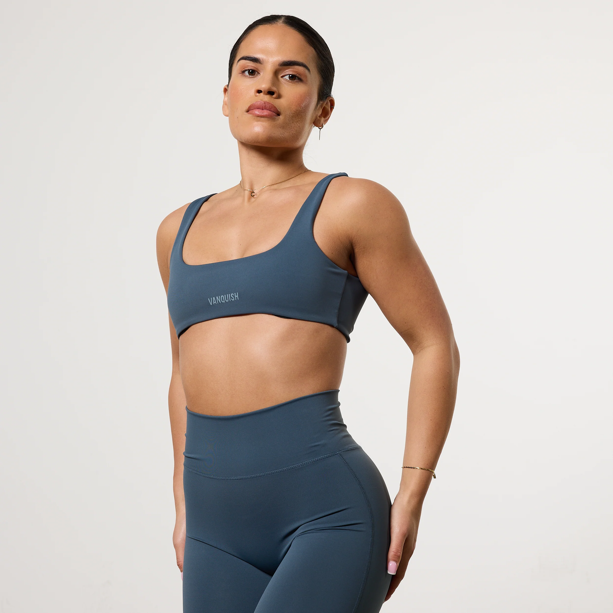 VANQUISH ENHANCE STEEL BLUE TWIST FRONT BRA - Image 2