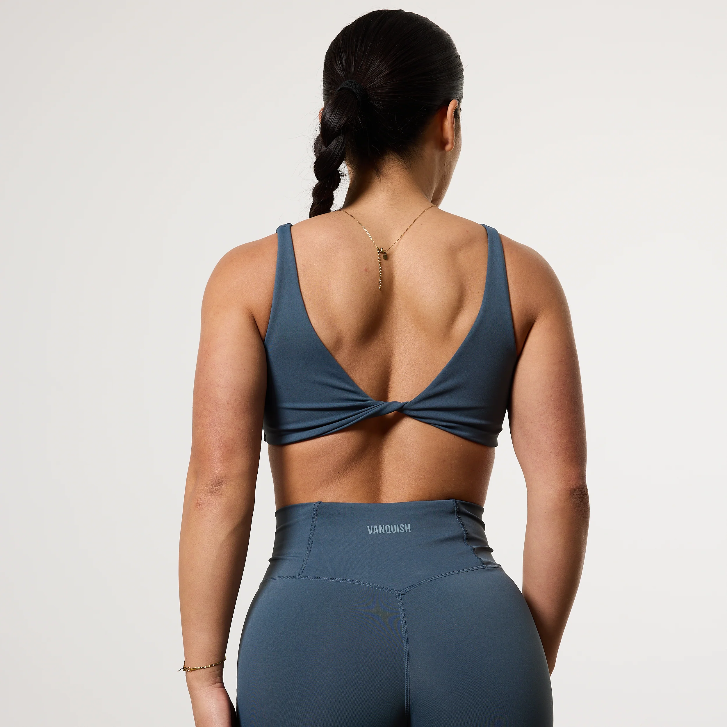 VANQUISH ENHANCE STEEL BLUE TWIST FRONT BRA - Image 3