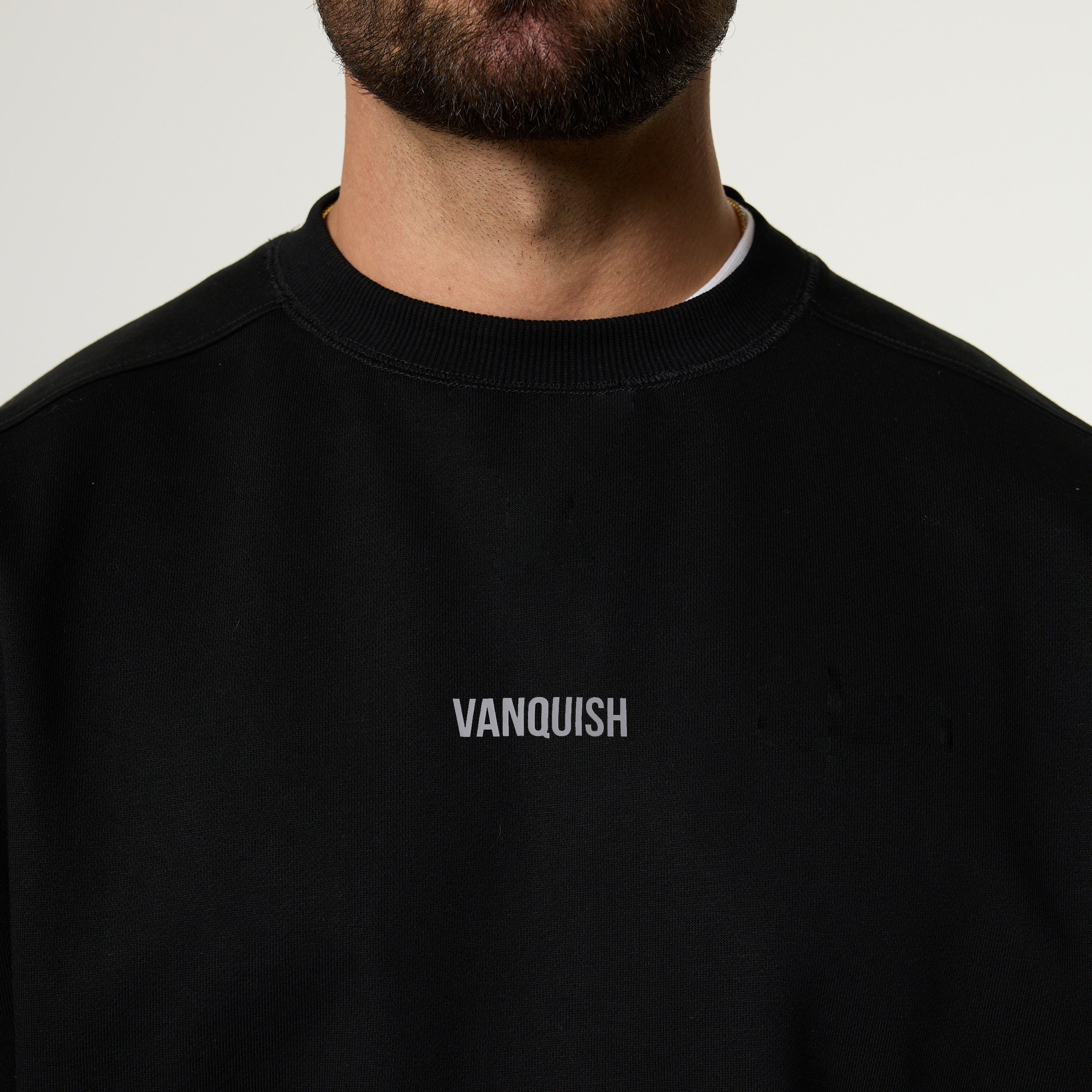 Vanquish Essential V2 Black Oversized Boxy Sweatshirt - Image 4