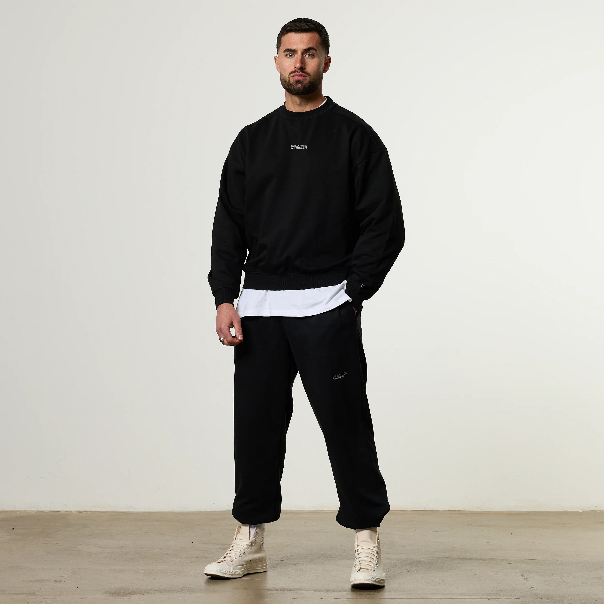 Vanquish Essential V2 Black Oversized Boxy Sweatshirt - Image 6