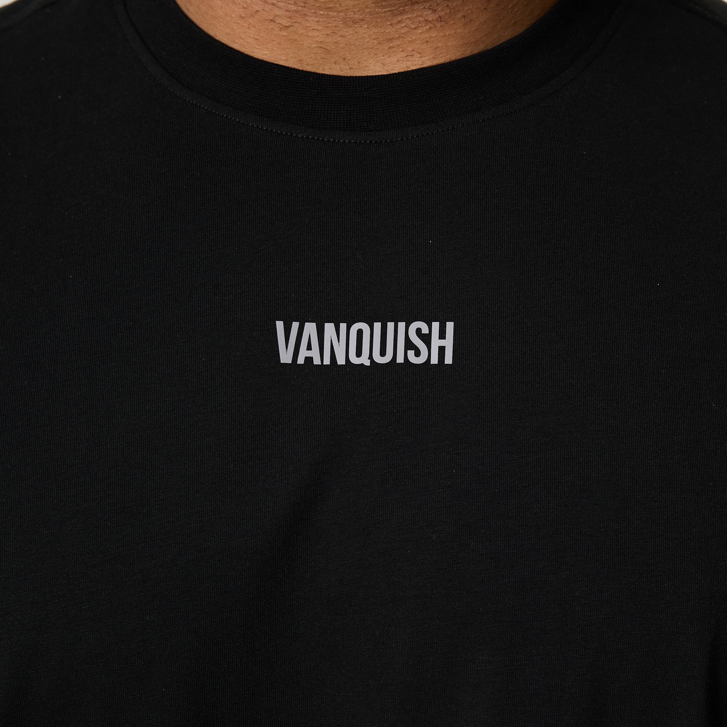 Vanquish Essential V2 Black Oversized Boxy T Shirt - Image 4