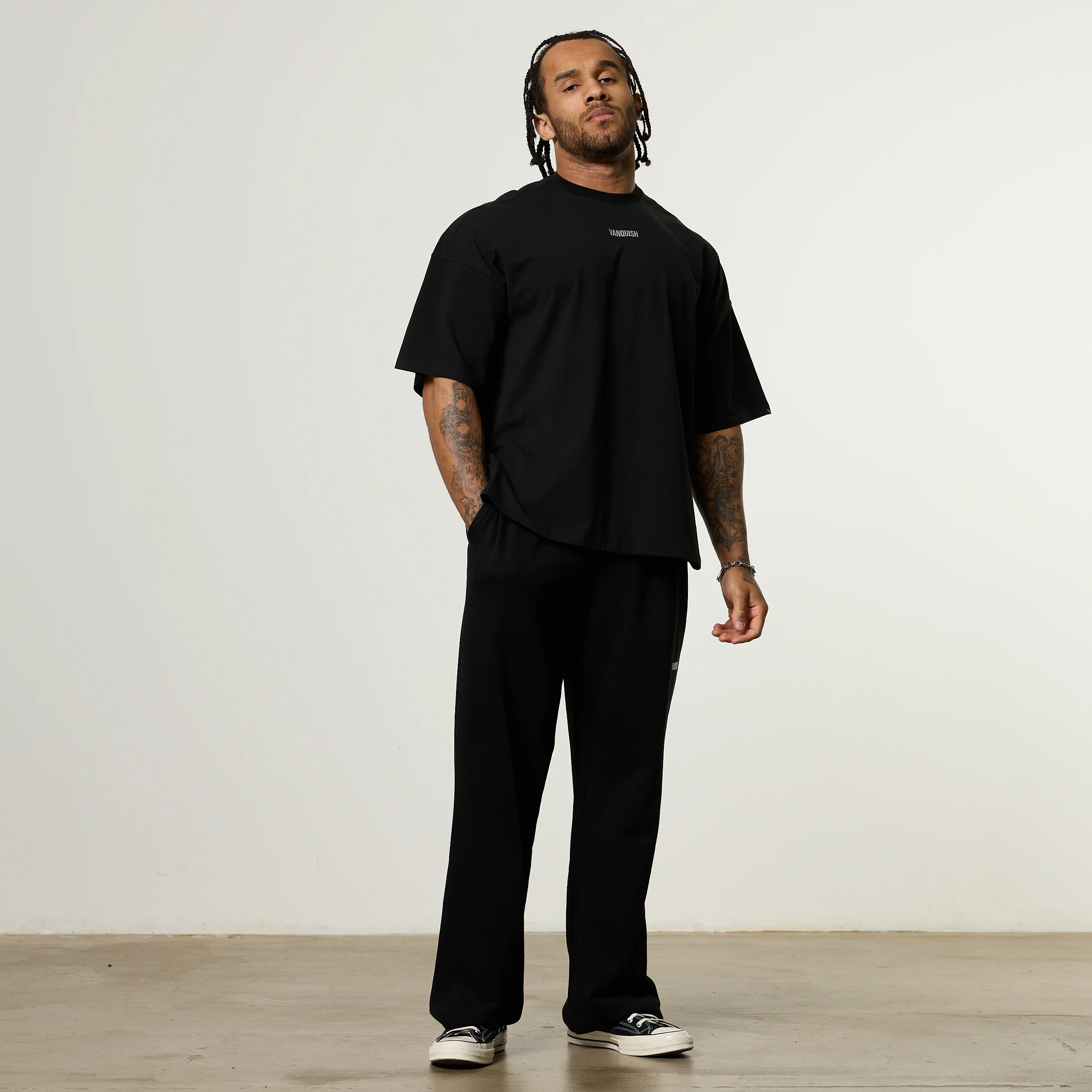 Vanquish Essential V2 Black Oversized Boxy T Shirt - Image 5