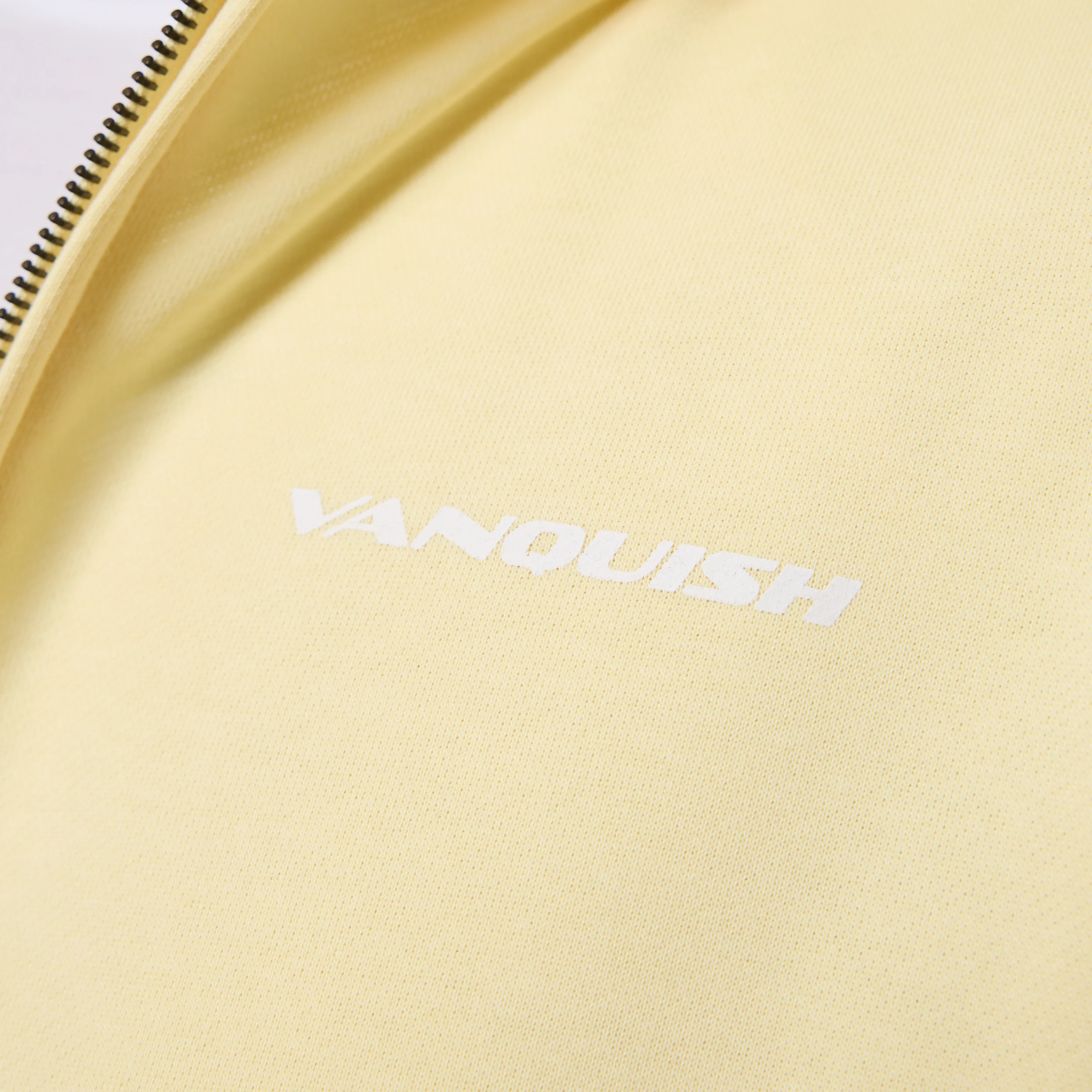 Vanquish Essential Butter Yellow Cropped Zip Through Hoodie - Image 5