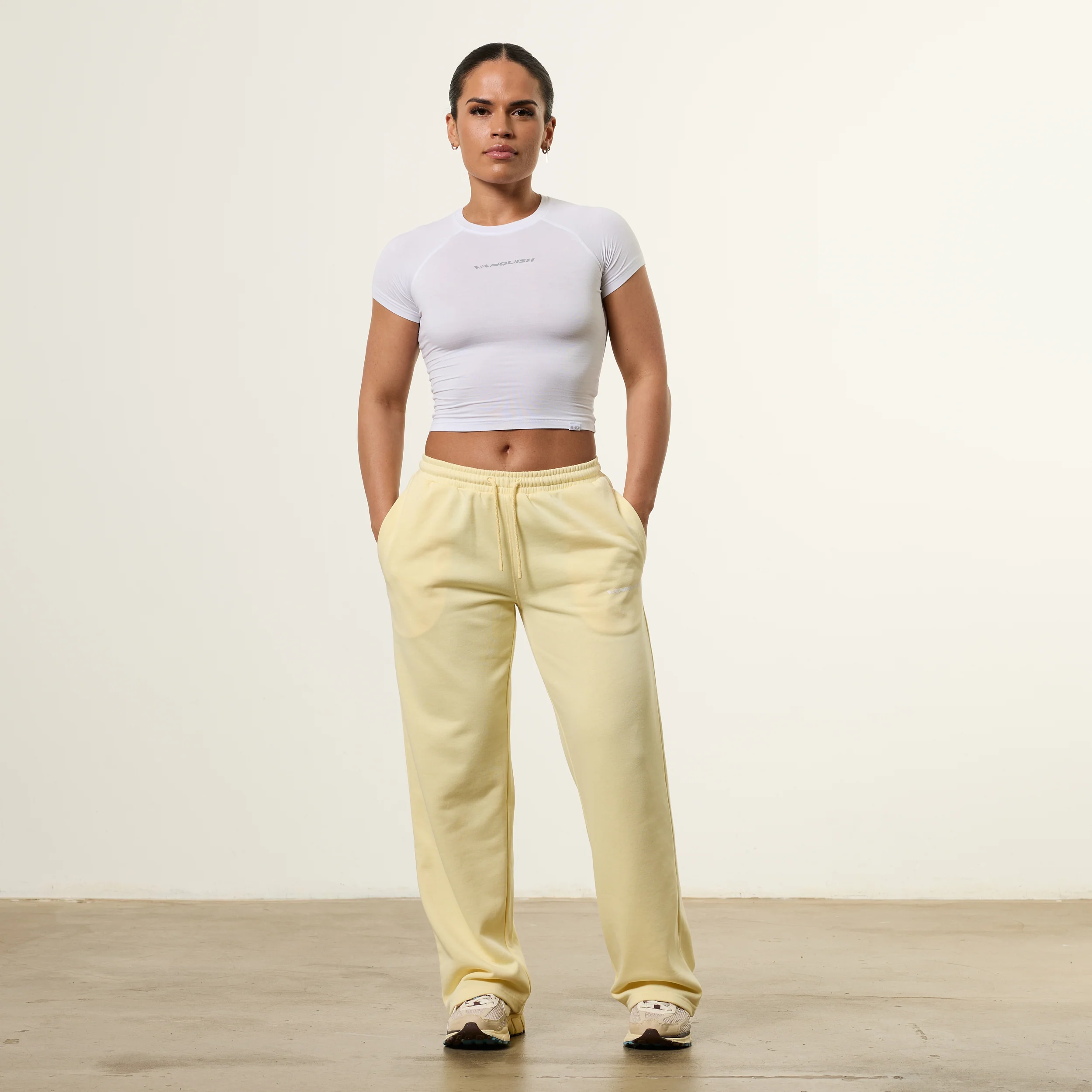 Vanquish Essential Butter Yellow Straight Leg Sweatpants - Image 5