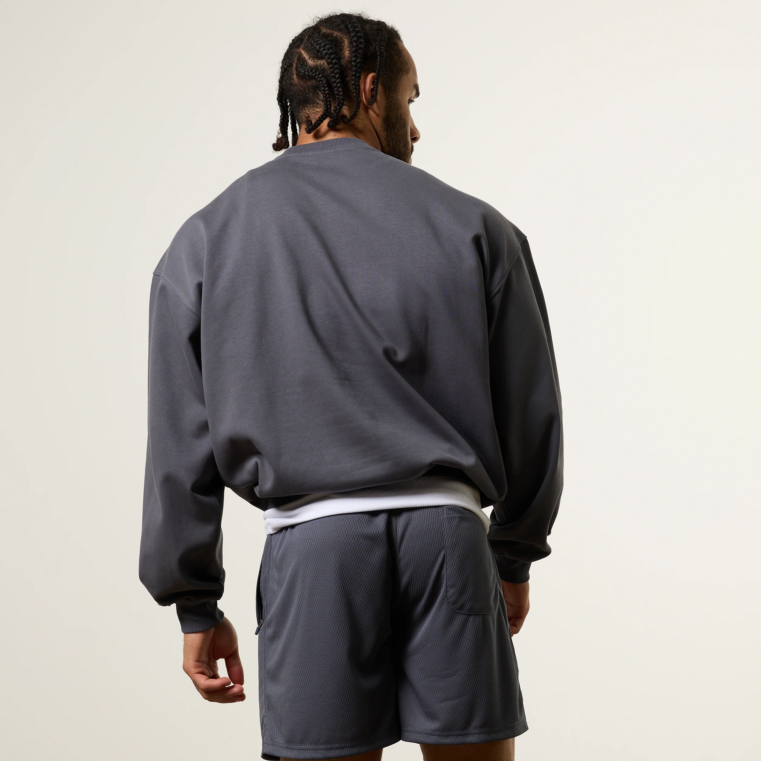 Vanquish Essential V2 Denim Blue Oversized Boxy Sweatshirt - Image 5