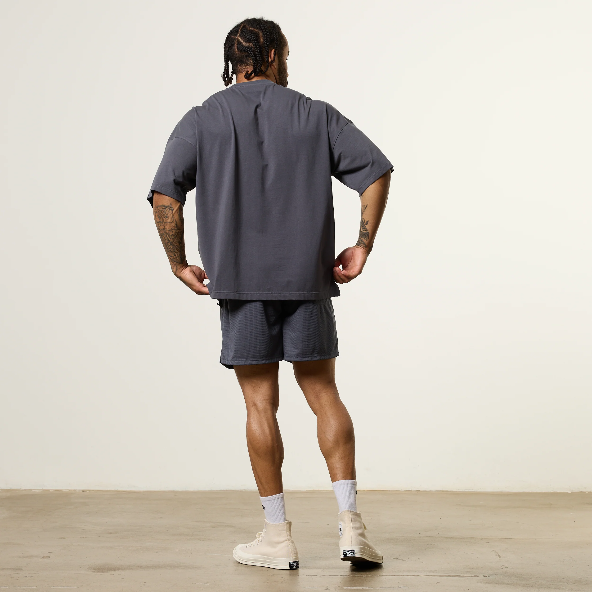 Vanquish Essential V2 Denim Blue Oversized Boxy T Shirt - Image 4