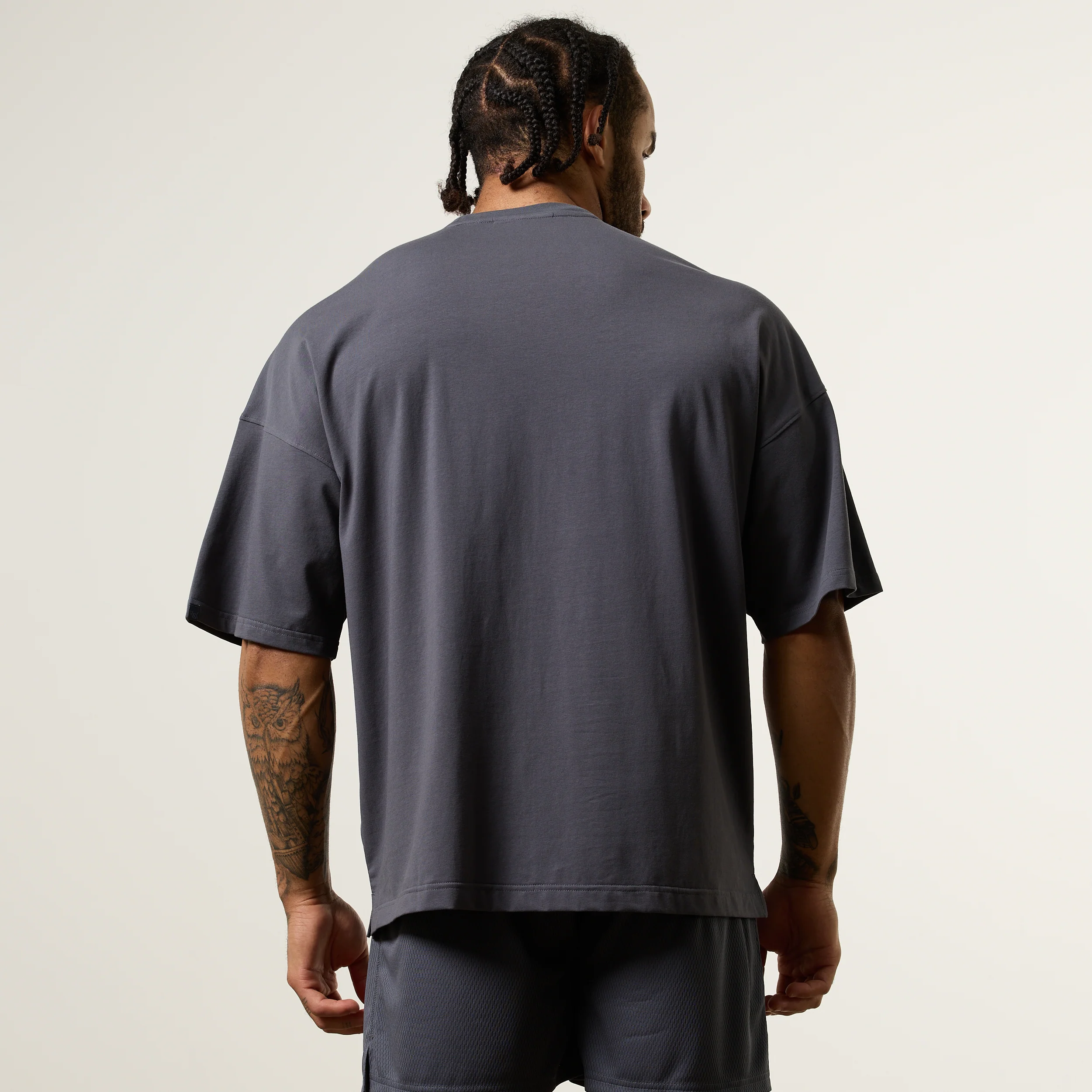 Vanquish Essential V2 Denim Blue Oversized Boxy T Shirt - Image 5