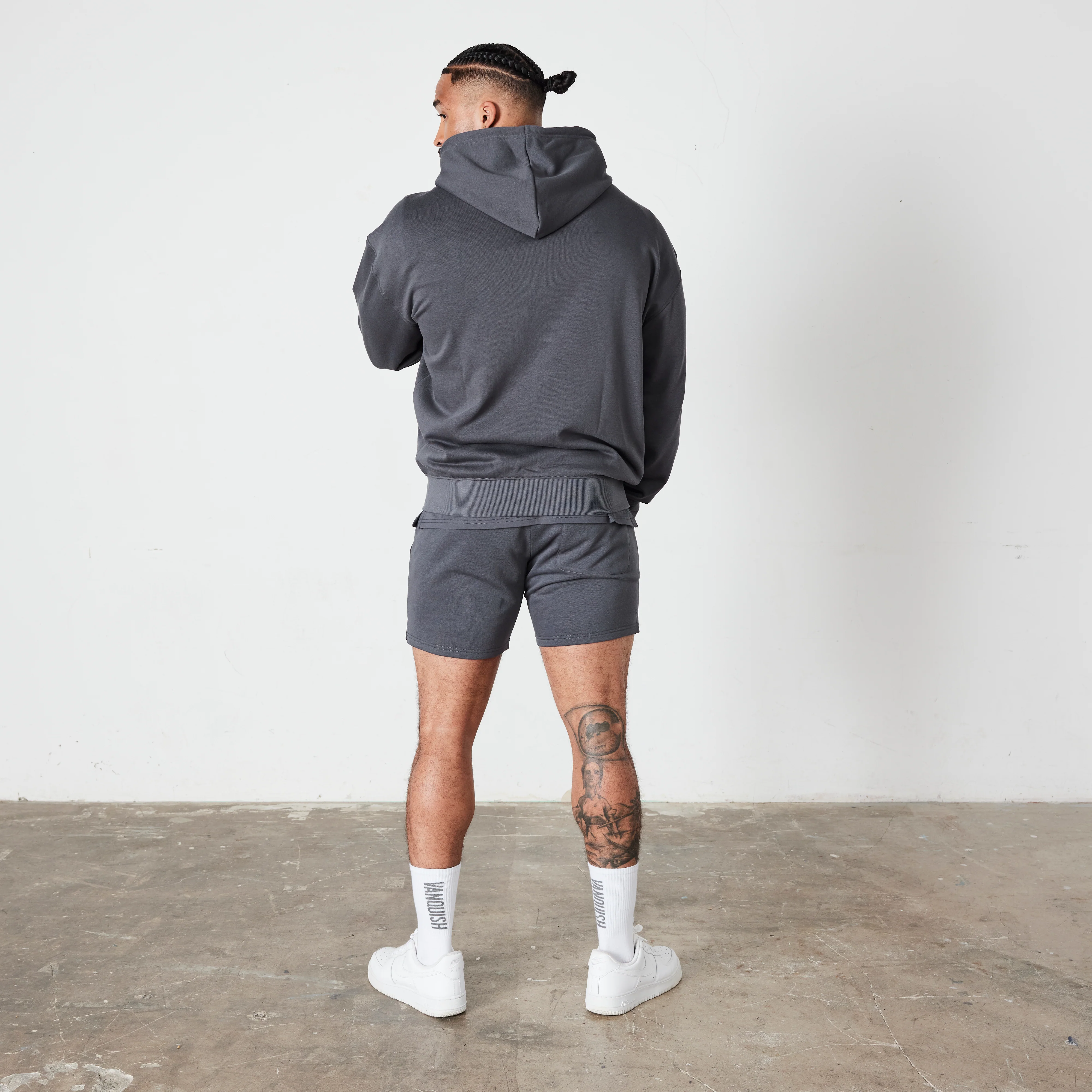 Vanquish Essential Denim Blue Oversized Full Zip Hoodie - Image 3