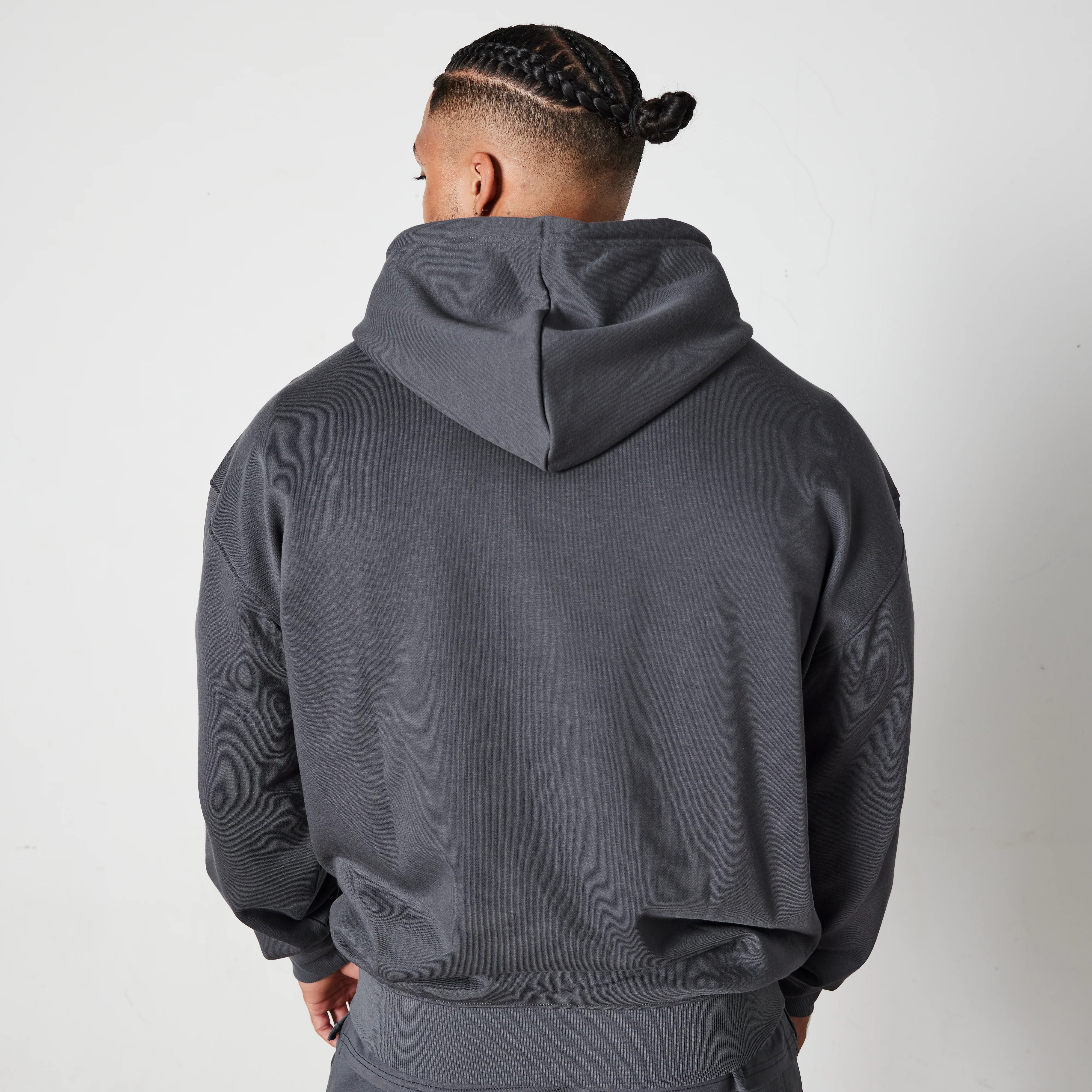 Vanquish Essential Denim Blue Oversized Full Zip Hoodie - Image 4
